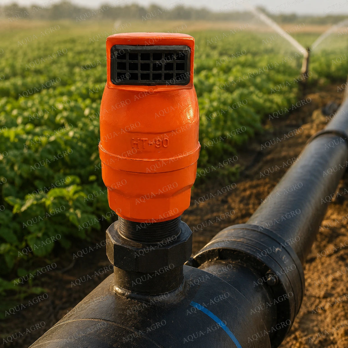 Automat HT-90 2 Inch 63mm Aluminium Air Release Valve Installed On Agricultural Irrigation Pipeline For Air And Vacuum Relief