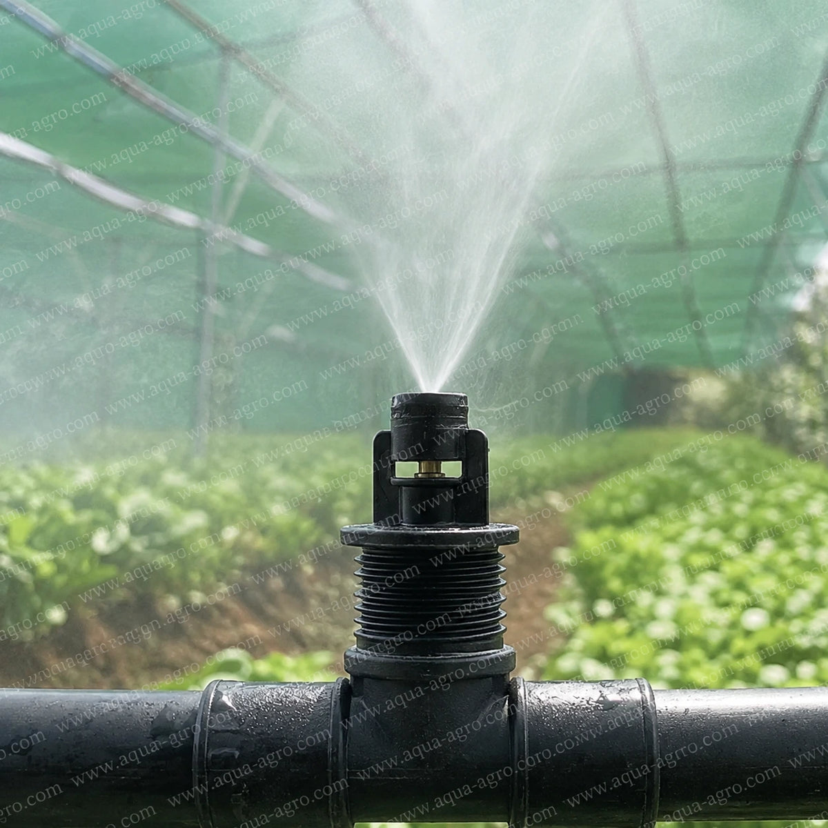 AUTOMAT 0.5 inch male thread bayonet adaptor installed with fogger for greenhouse misting cooling humidification and irrigation systems