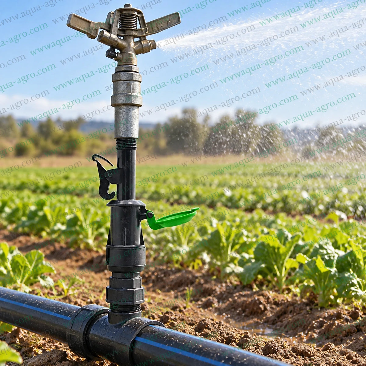 AUTOMAT HT 71 PM quick coupling valve QRC QCV 1 inch 32mm male threaded plastic irrigation valve set with top riser key connected to agricultural sprinkler system
