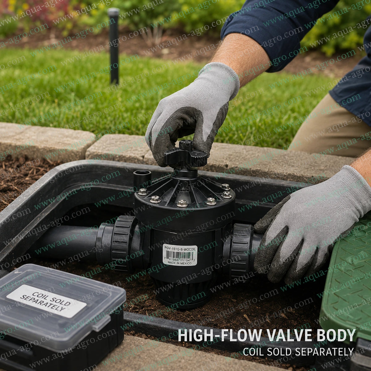 HUNTER PGV-151G-B-WOCOIL PGV Series 1.5 inch 50mm irrigation automation valve body without solenoid coil high flow valve with flow control for sprinkler landscape and agricultural irrigation systems
