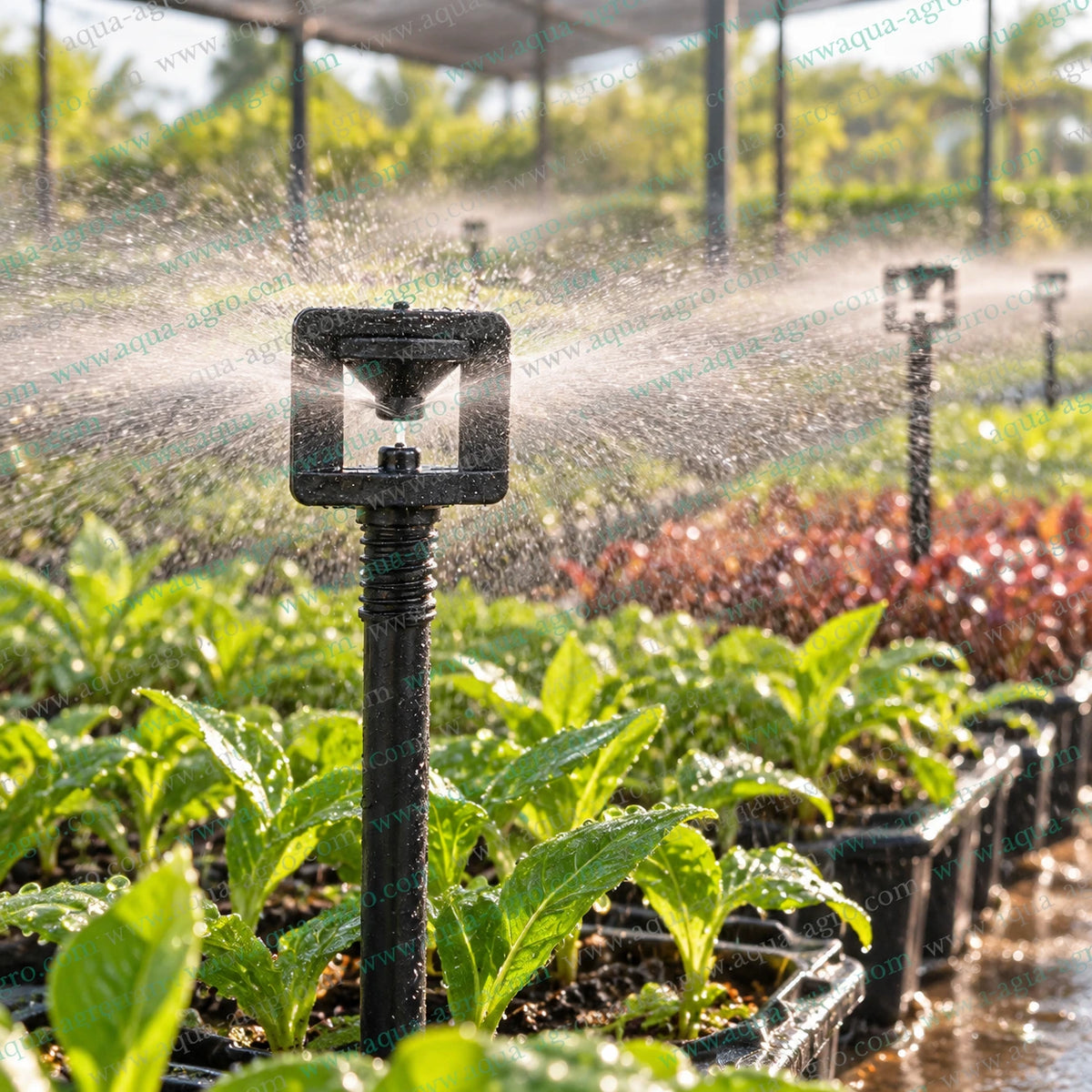 JAIN J-Jet Black Micro Sprayer Providing 360 Degree Full Circle Water Spray for Vegetable Seedlings Greenhouse Nurseries and Garden Irrigation