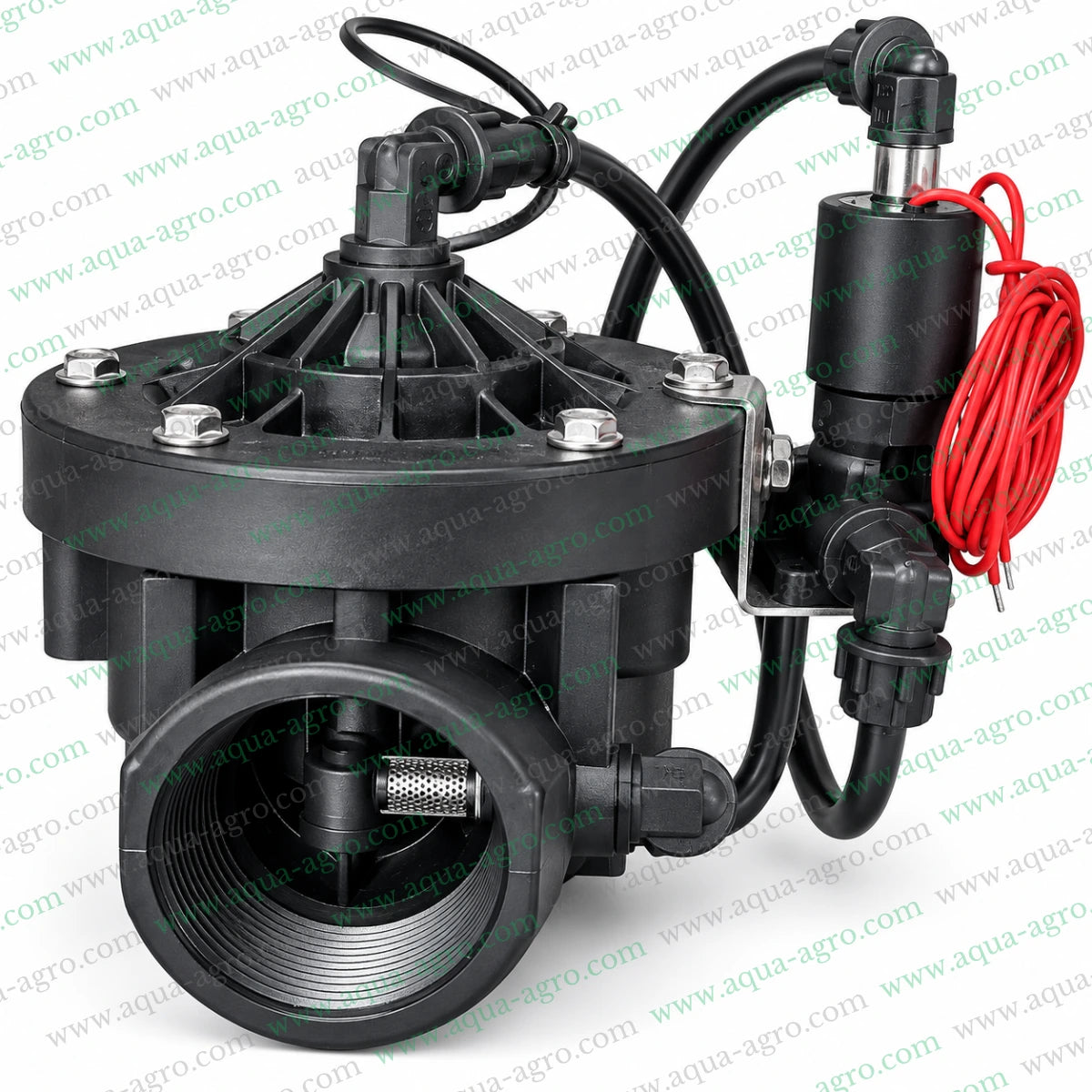 LAURITZ KNUDSEN xMv-1200-ACOT hydraulic irrigation solenoid valve with 2 inch female threaded inlet and outlet and 24 VAC electric actuator