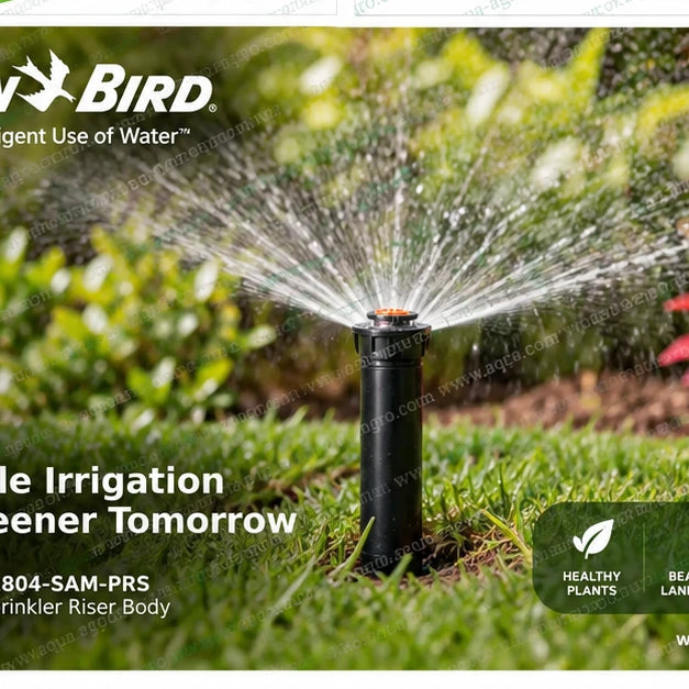 RAIN BIRD 1804-SAM-PRS 1800 Series 4 inch pop-up sprinkler body with pressure regulation 0.5 inch female threaded inlet for lawn and landscape irrigation