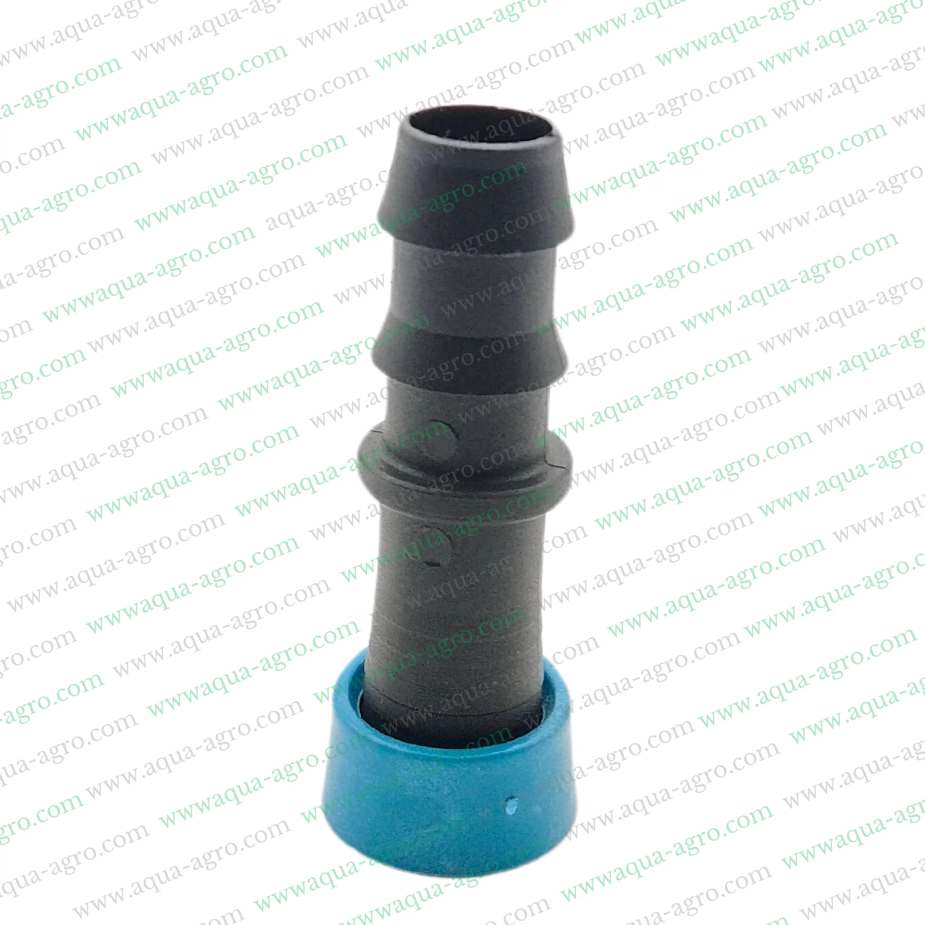 AQUA - AGRO - Drip - Fittings And Accessories - Ring-fit - Lite - 20 mm - Start Connector - Drill Hole-Take-off - 20 mm (Barbed) x 20 mm (Ring-Fit)