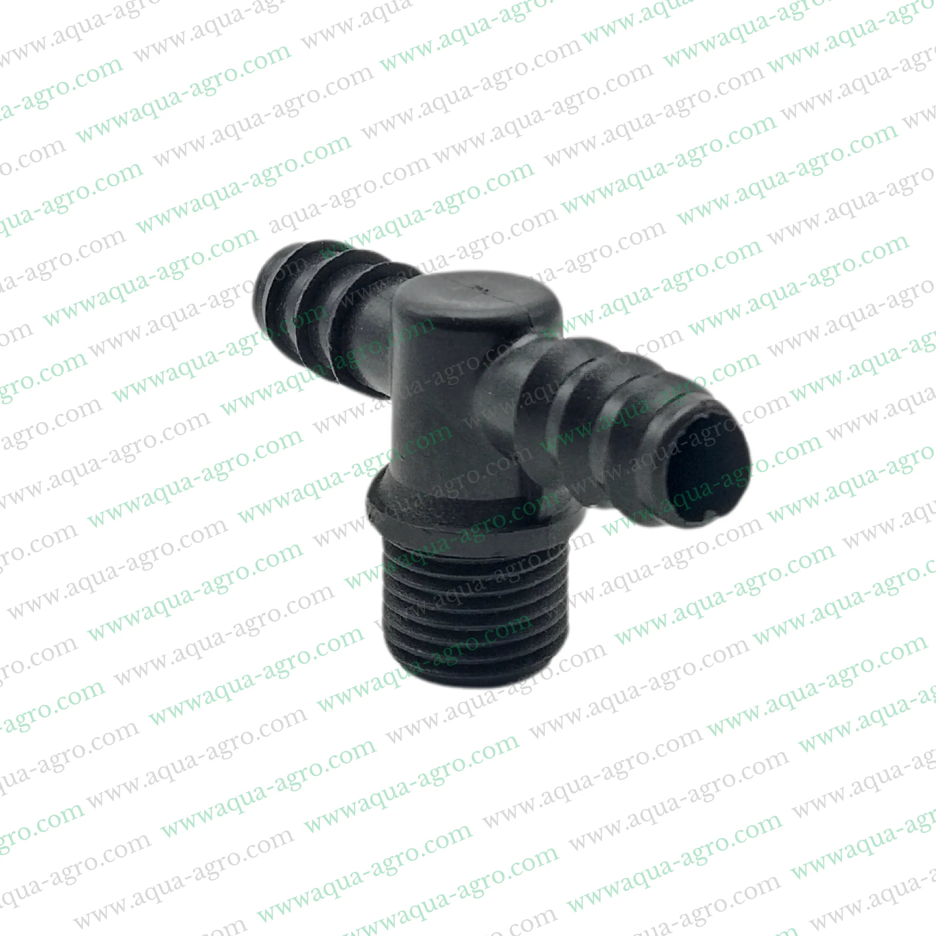 Drip irrigation fittings,Threaded fittings for drip irrigation,0.5 inch riser tee for drip lines,16mm barb fittings,PP plastic irrigation fittings