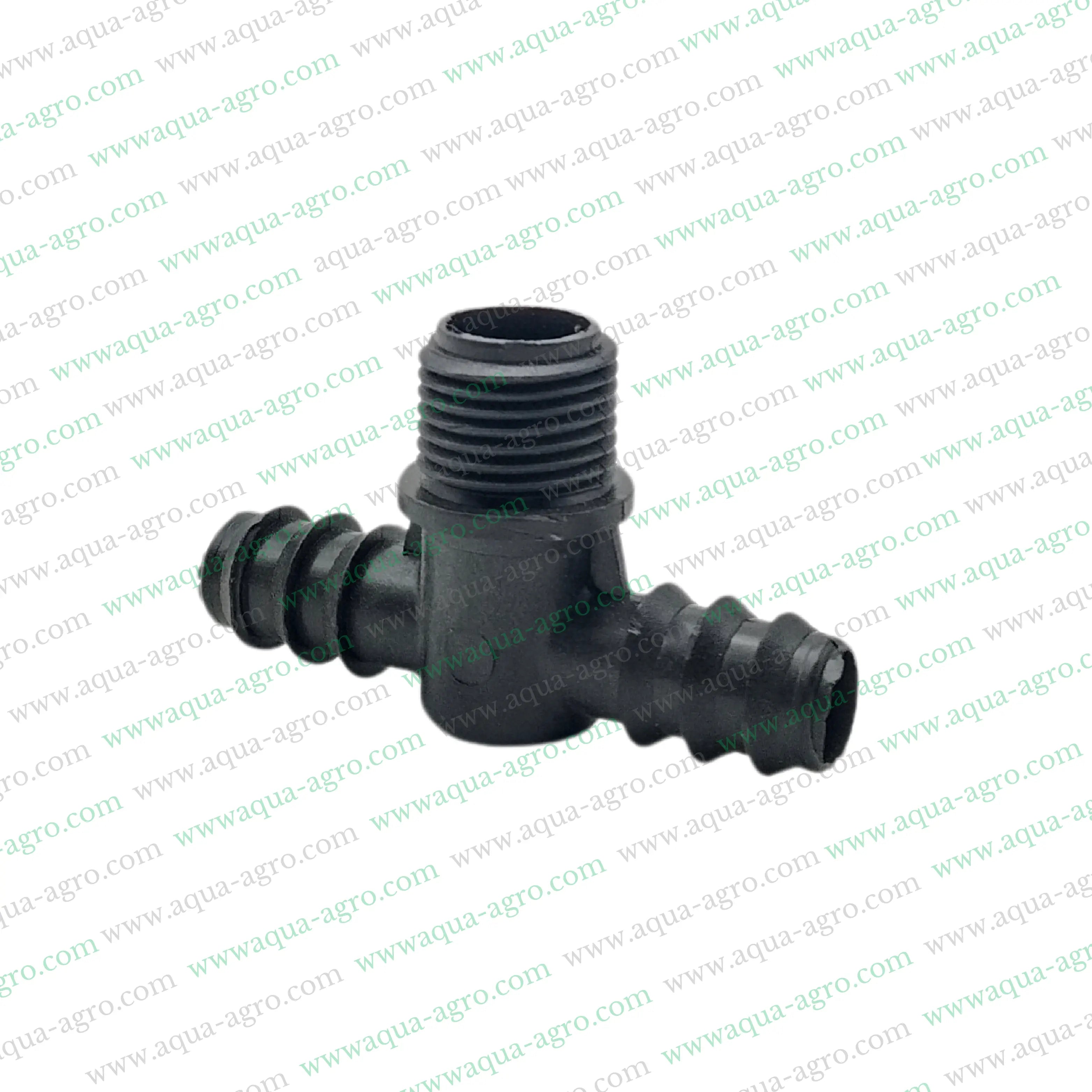 Drip irrigation fittings,Threaded fittings for drip irrigation,0.5 inch riser tee for drip lines,16mm barb fittings,PP plastic irrigation fittings