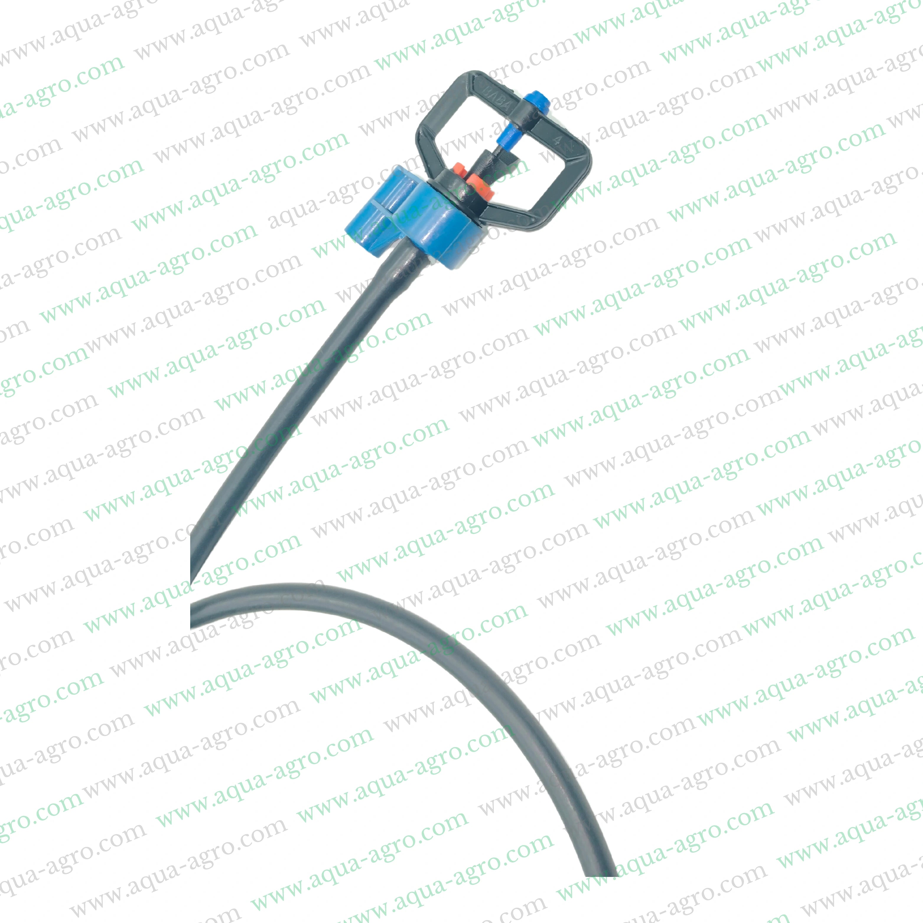 AQUA - AGRO - Sprinkler - Micro Sprinkler - MM Sprinkler - 8-12 Feet Radius - Assembly with tube and pin - Micro barbed inlet - 4mm