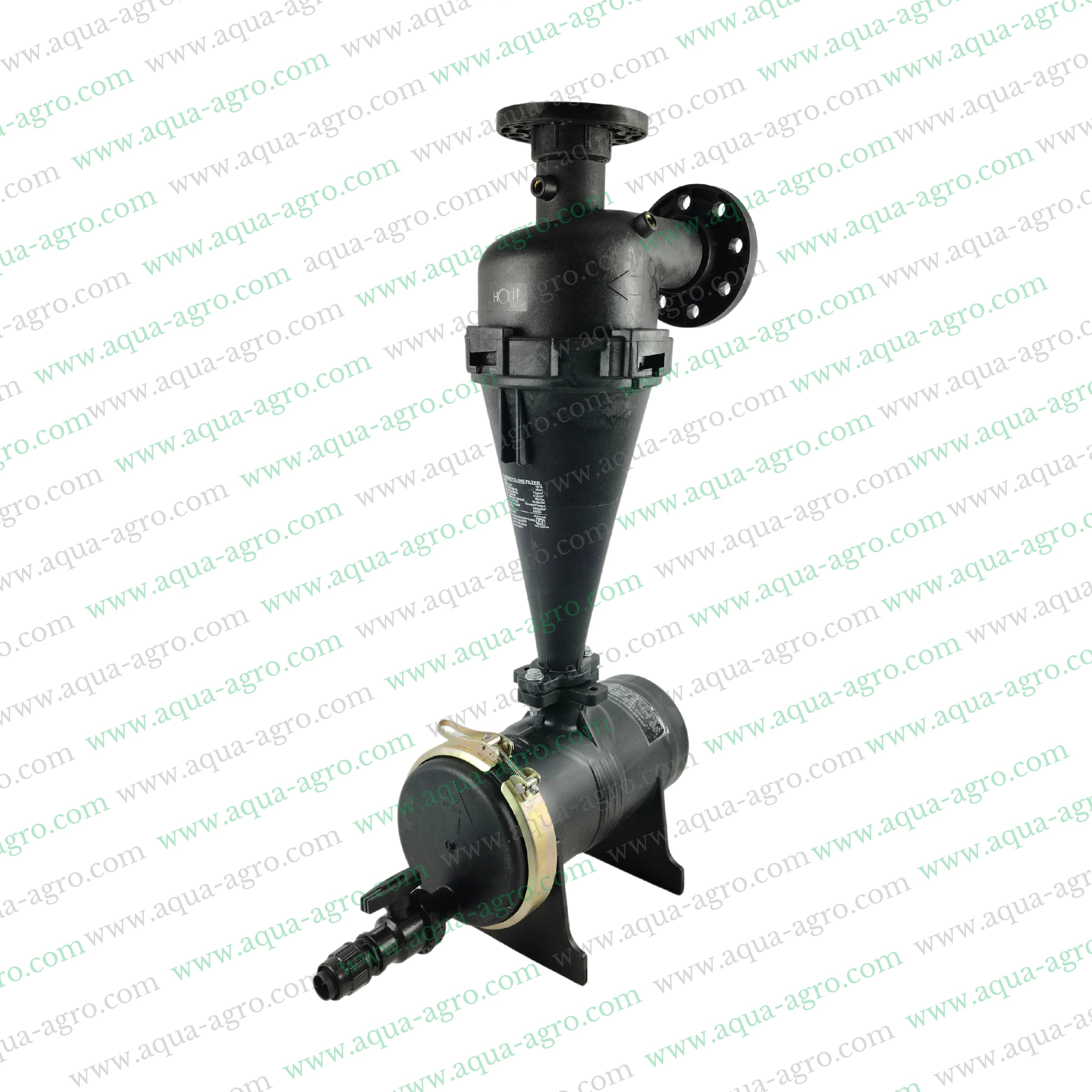 AUTOMAT - Filter - Hydrocyclone - 2.5 Inch (75mm) - Flanged End - 40 (m3-Hr) - Regular Plastic Body - (HT-145F)