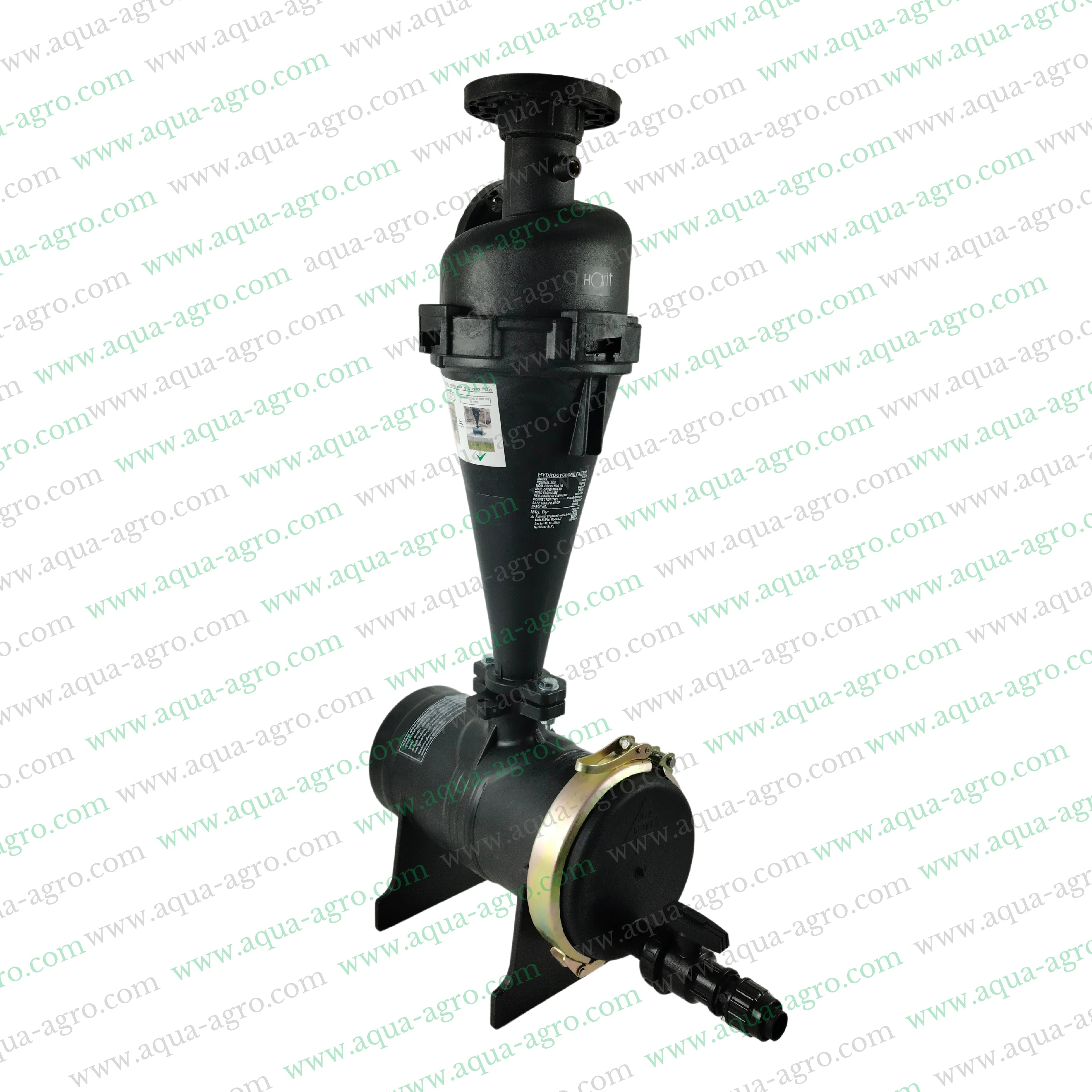 AUTOMAT - Filter - Hydrocyclone - 2.5 Inch (75mm) - Flanged End - 40 (m3-Hr) - Regular Plastic Body - (HT-145F)