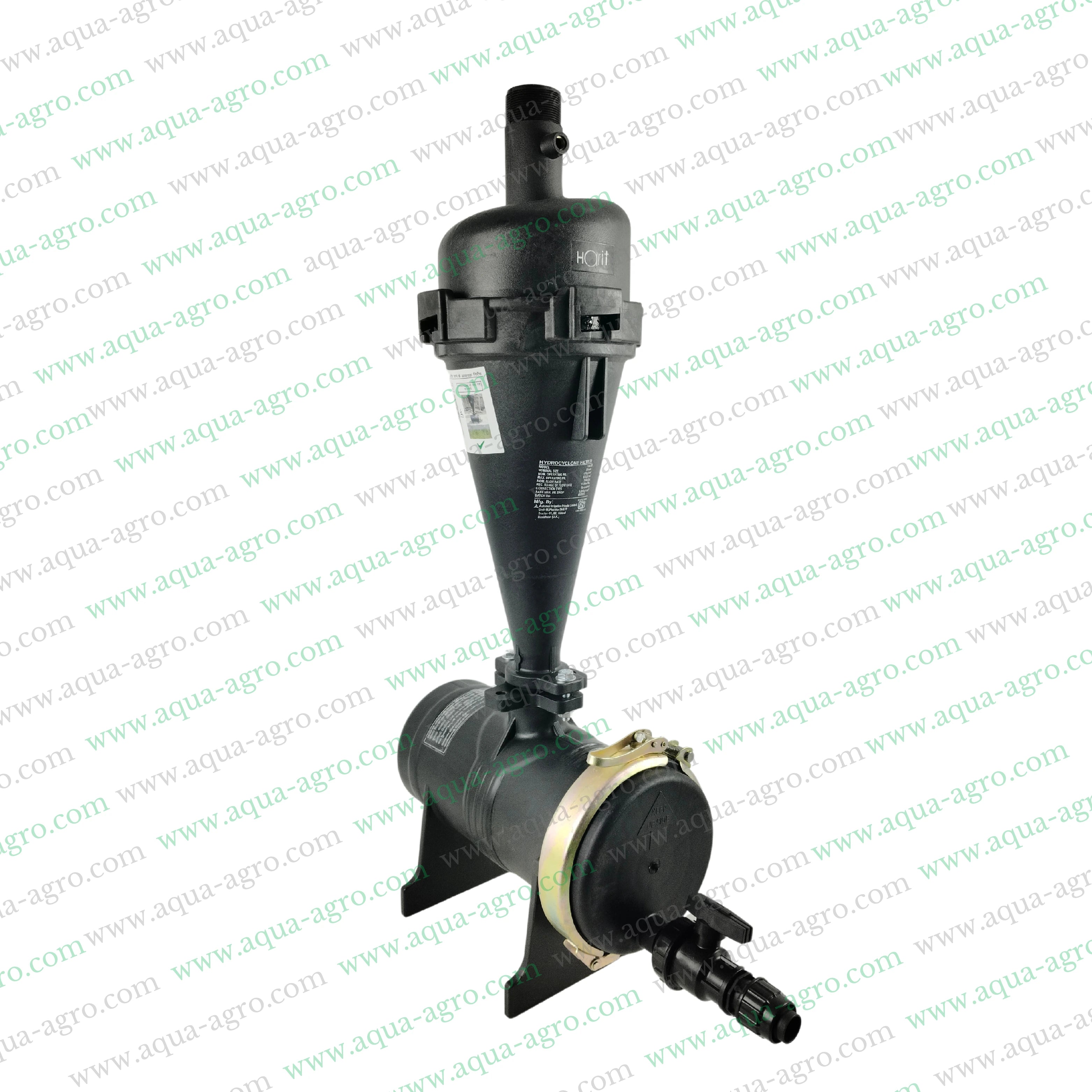 AUTOMAT - Filter - Hydrocyclone - 2 Inch (63mm) - Threaded End (M-Thd) - 25 (m3-Hr) - Regular Plastic Body - (HT-144T)