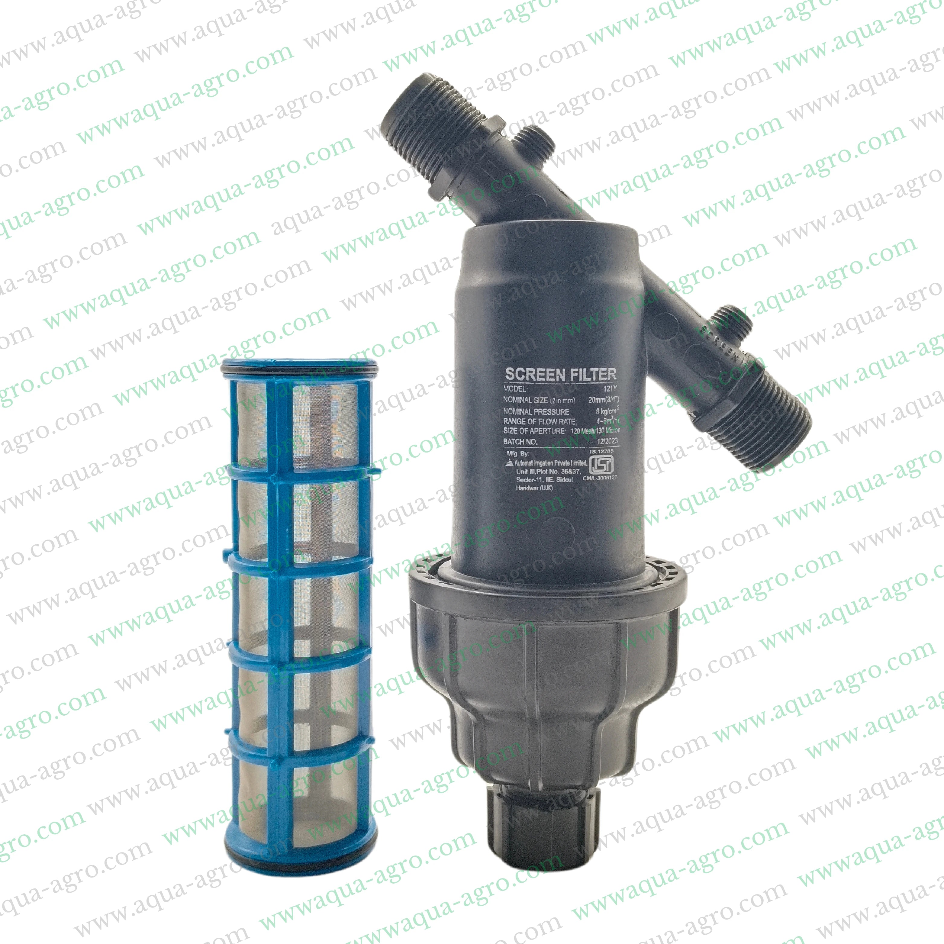 AUTOMAT - Filter - Screen - 0.75 Inch (25mm) (M-Thd) - Y-Type - Mini Plastic Body - (HT-121-Y)