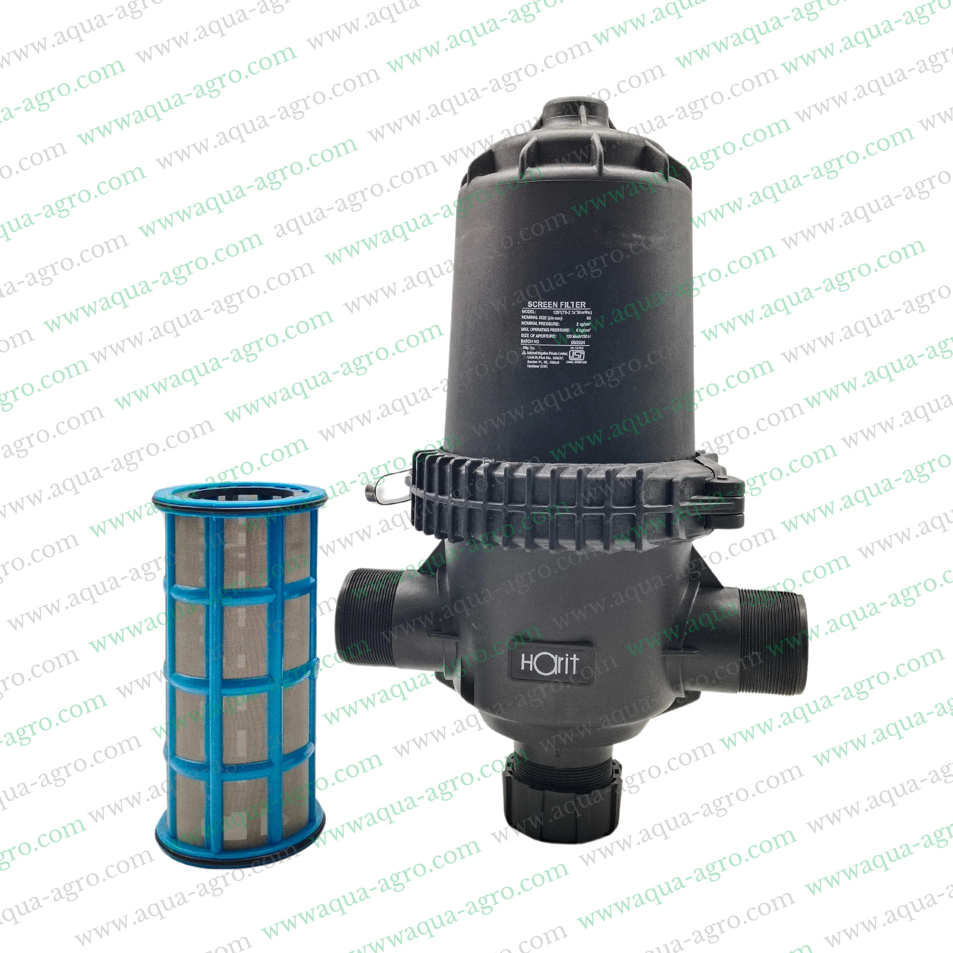 AUTOMAT - Filter - Screen - 2.5 Inch (75mm) (M-Thd) - T-Type - 30 (m3-Hr) - Regular Plastic Body - (HT-125-T)