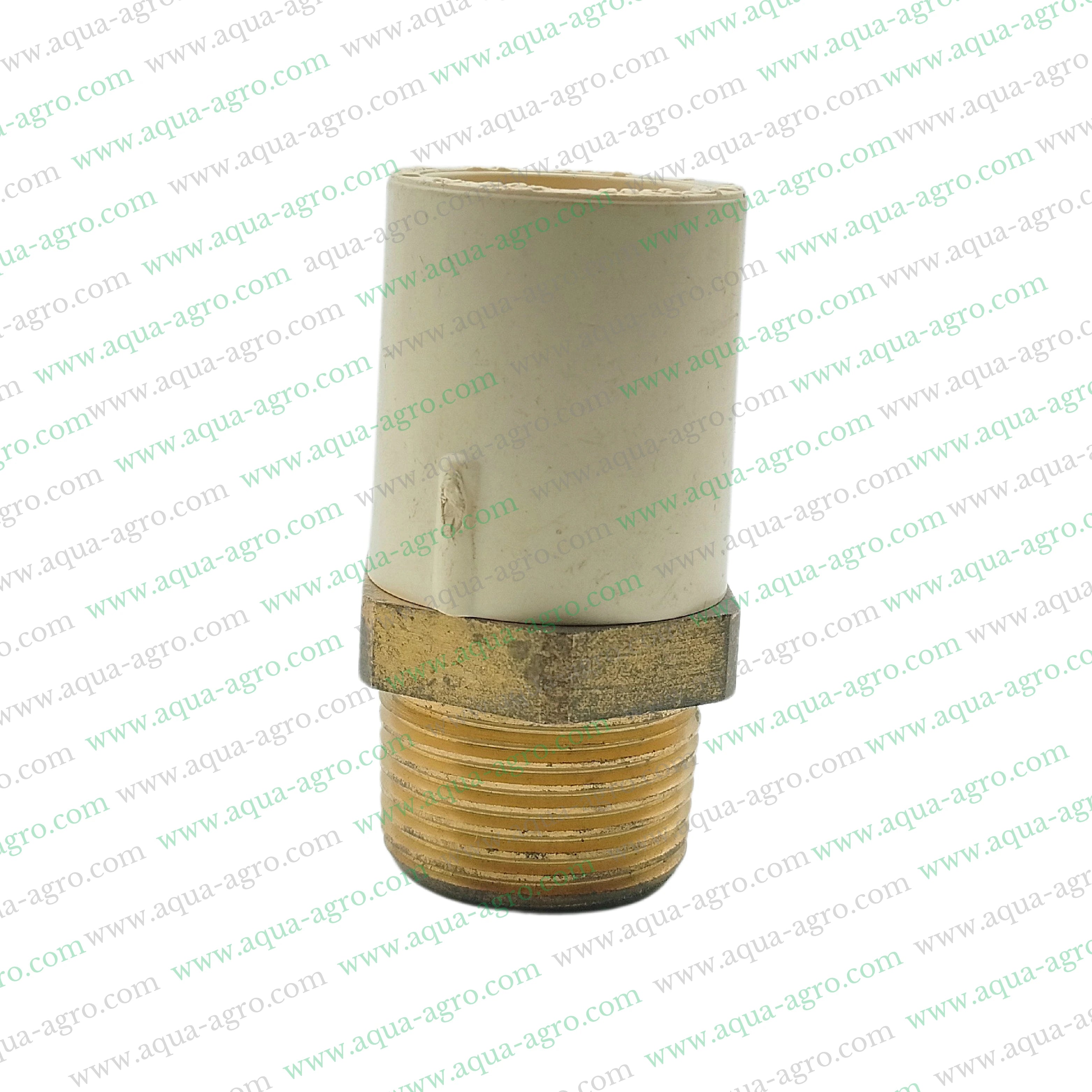 Finolex CPVC male threaded adapter,0.75 inch brass MTA fitting,CPVC MTA male threaded adaptor SDR 11,Brass threaded CPVC adapter 20mm