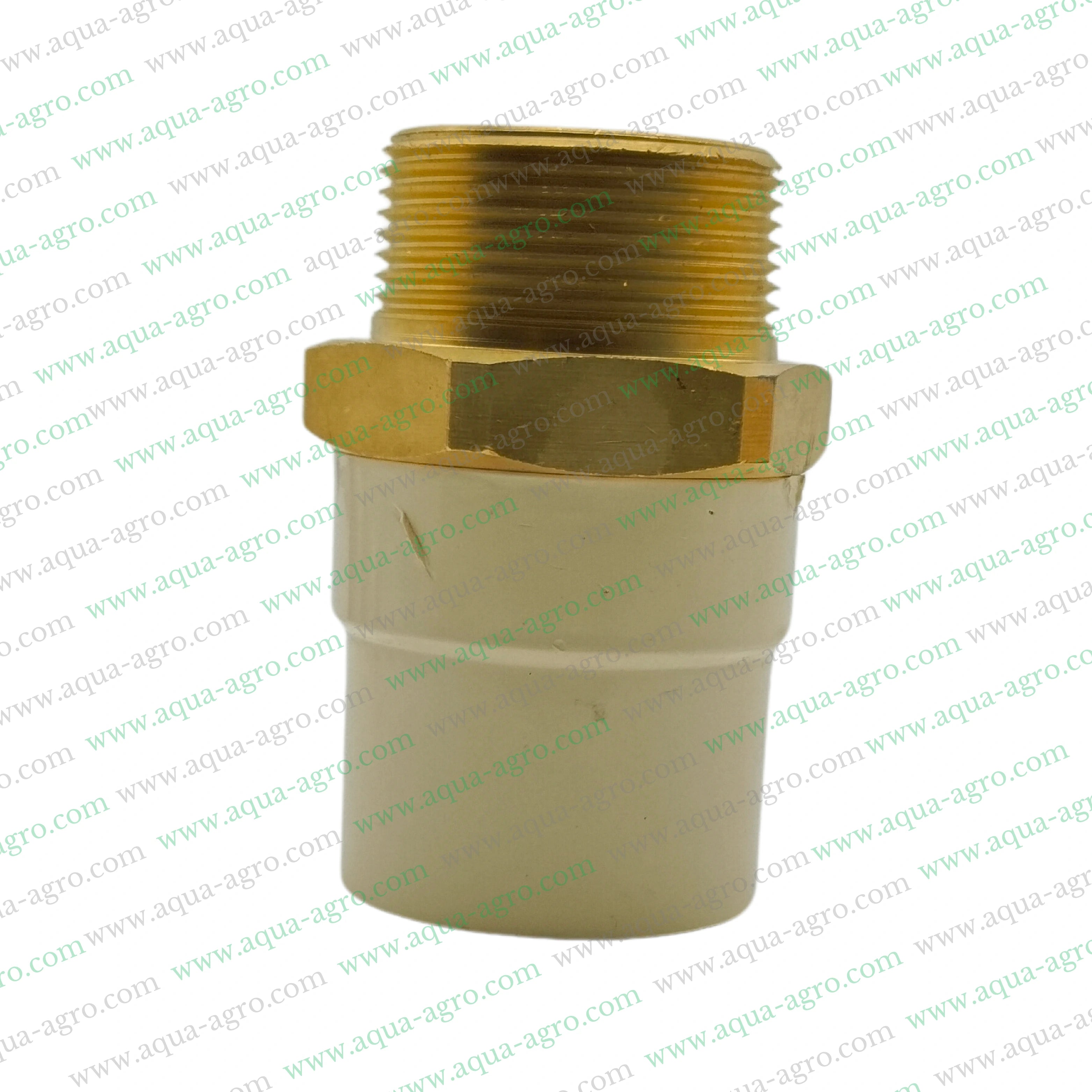 Finolex CPVC brass male threaded adapter 1.5 inch,CPVC MTA 40mm male adapter SDR 11,1.5 inch CPVC male threaded adapter MABT,Finolex CPVC MTA brass insert 40mm SDR 11