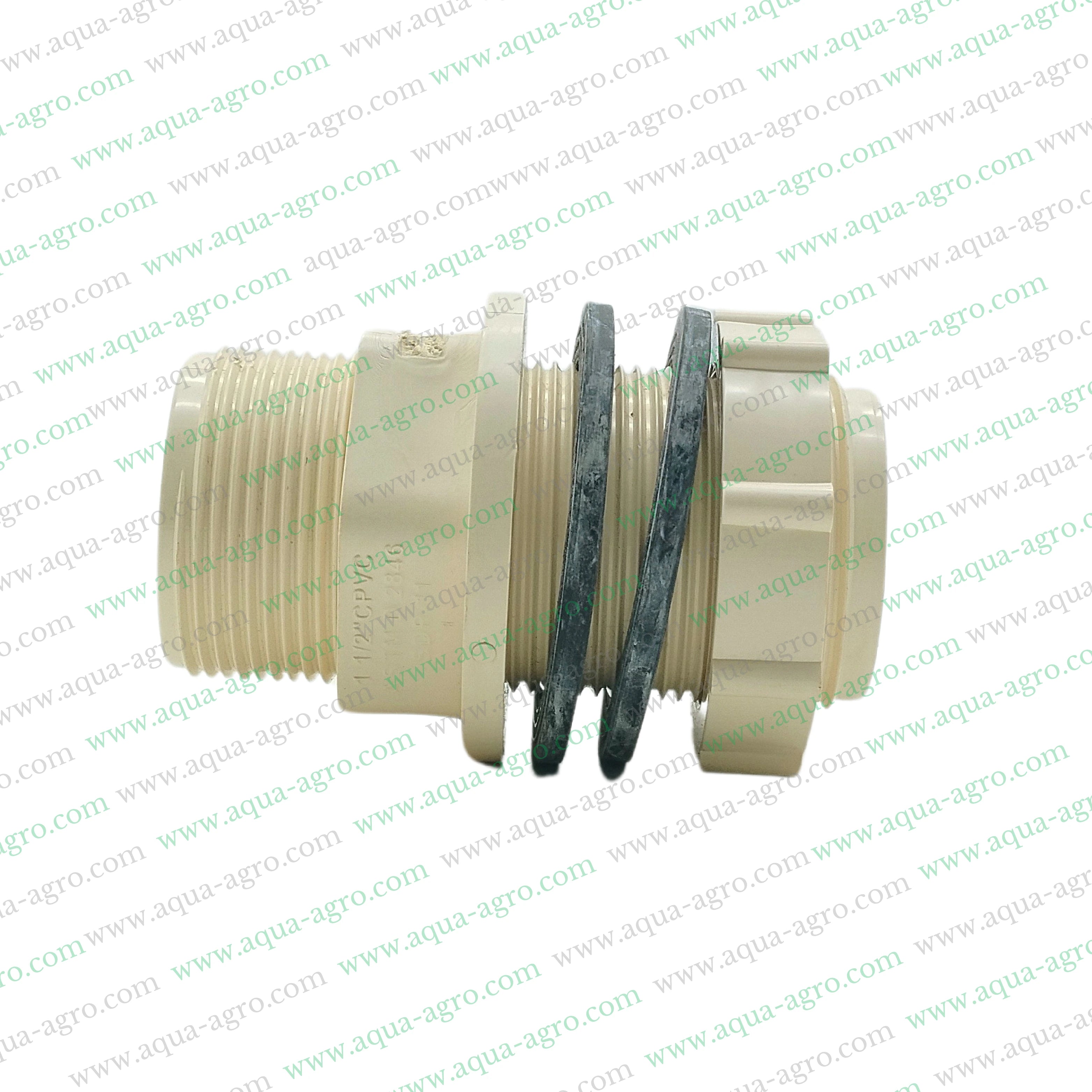 Finolex CPVC 1.5 inch fittings,40mm CPVC tank nipple threaded,CPVC SDR 11 pipe accessories,CPVC threaded tank nipple 1.5 inch