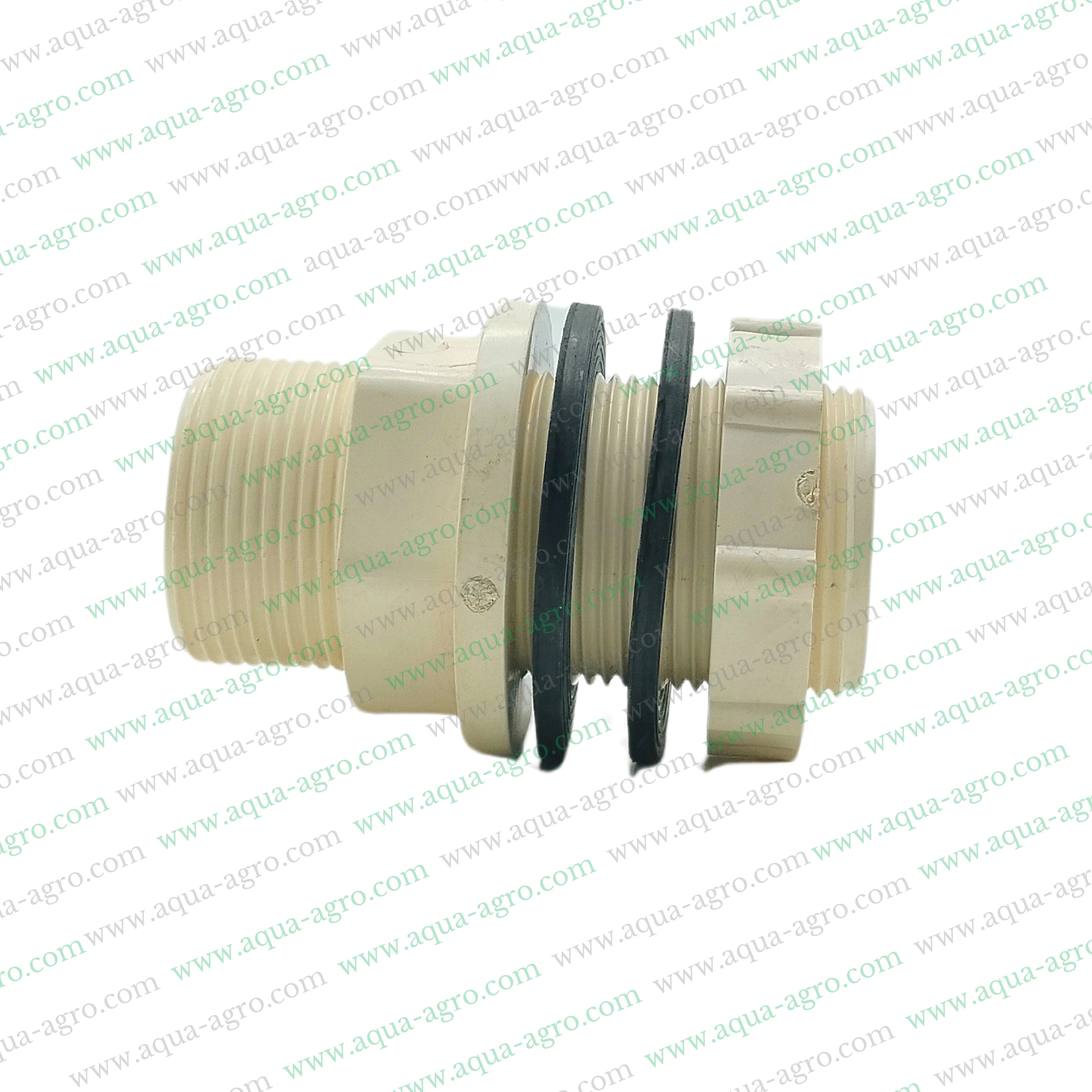 CPVC tank nipple 1 inch threaded,CPVC tank connector 25mm threaded,Finolex CPVC tank nipple SDR 11,CPVC pipe fittings 1 inch tank nipple,CPVC tank nipple 25mm threaded end