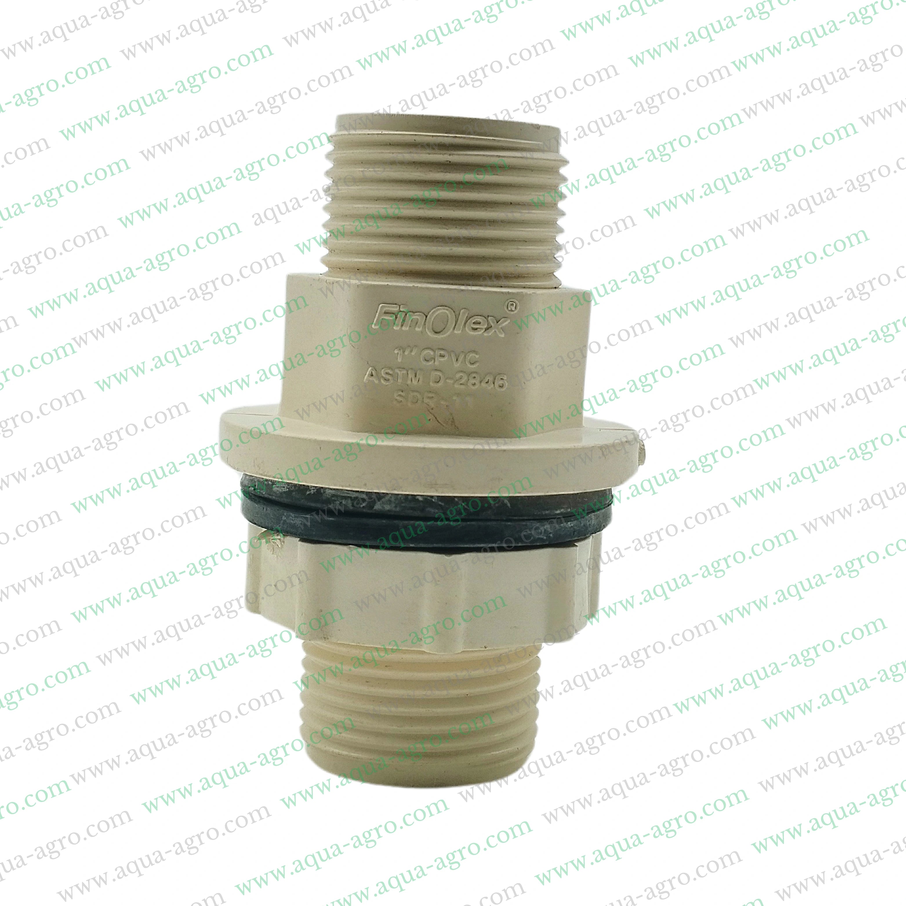 CPVC tank nipple 1 inch threaded,CPVC tank connector 25mm threaded,Finolex CPVC tank nipple SDR 11,CPVC pipe fittings 1 inch tank nipple,CPVC tank nipple 25mm threaded end