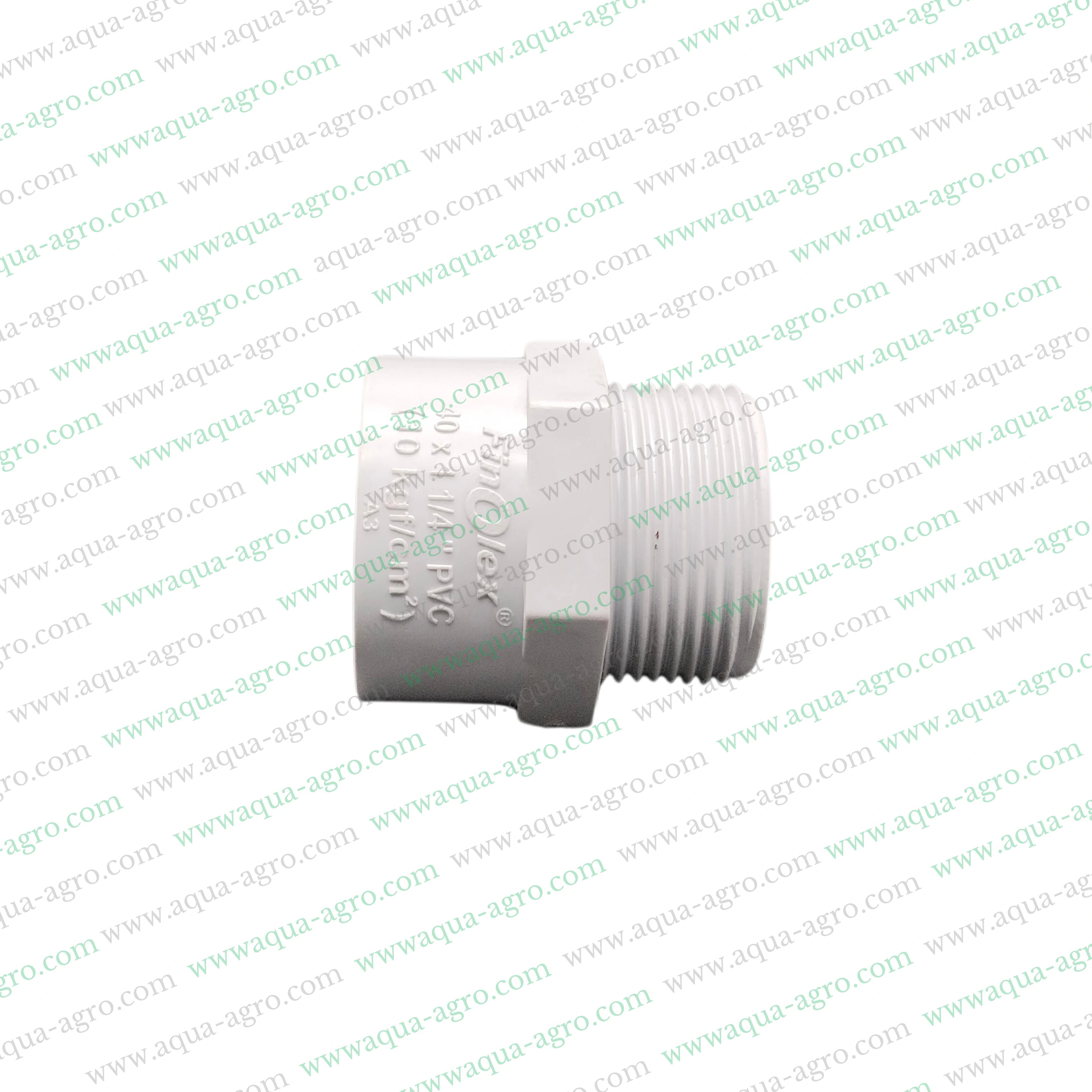 1.25 Inch PVC Adaptor,40mm Male Threaded Adaptor,MTA Male Threaded Adaptor,PVC Male Threaded Fittings,10 kg f/cm2 PVC Fittings