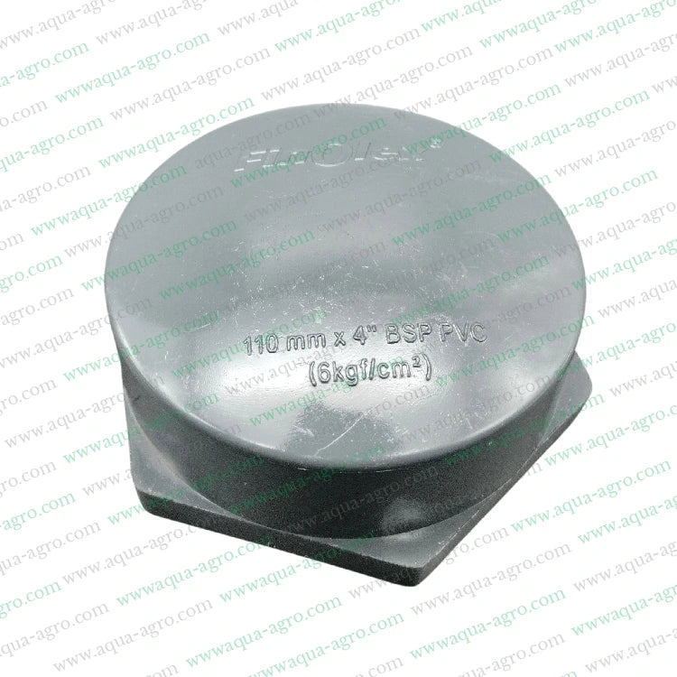 Finolex Pipe Fittings for Plumbing,Threaded PVC Pipe Accessories,Moulded 110mm End Cap,Heavy Duty PVC End Cap,Finolex 4 Inch End Cap