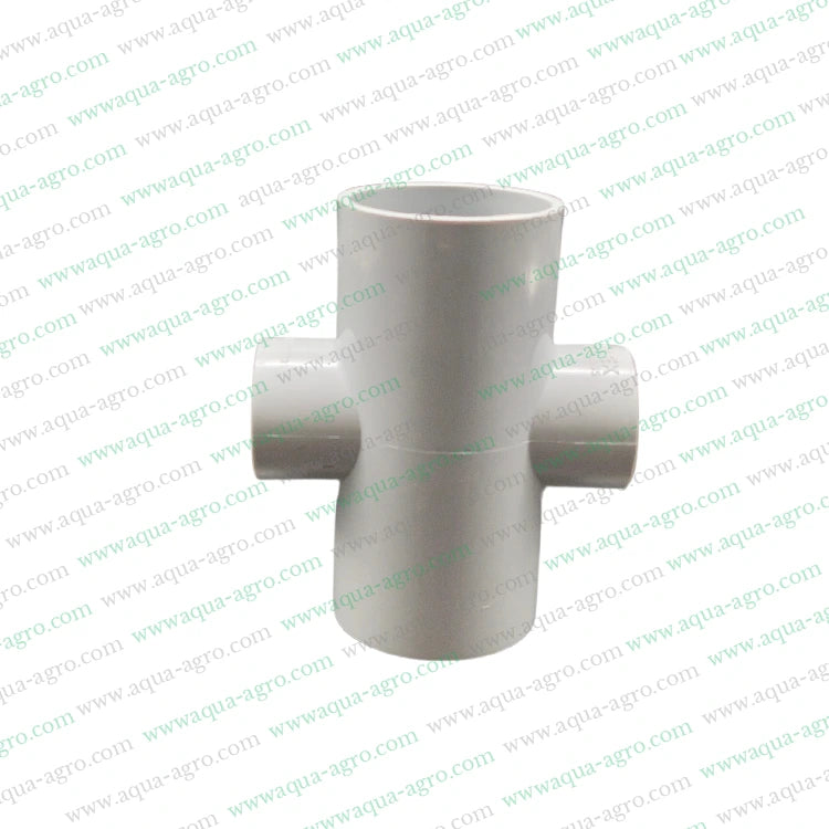 Reducer Cross Tee,4-Way Cross Tee,1.5 Inch PVC Fitting,50mm x 32mm Reducer,Moulded PVC Fittings