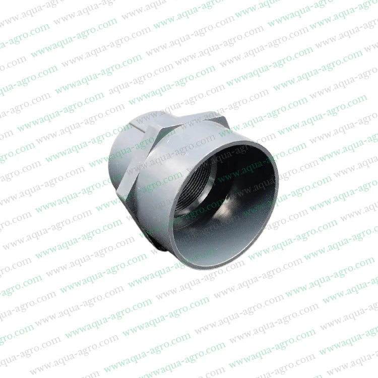 2 Inch PVC Female Threaded Adapter,63mm Female Threaded Adaptor,PVC Fittings for Plumbing,Threaded PVC Adapter for Pipes,Moulded PVC Pipe Accessories