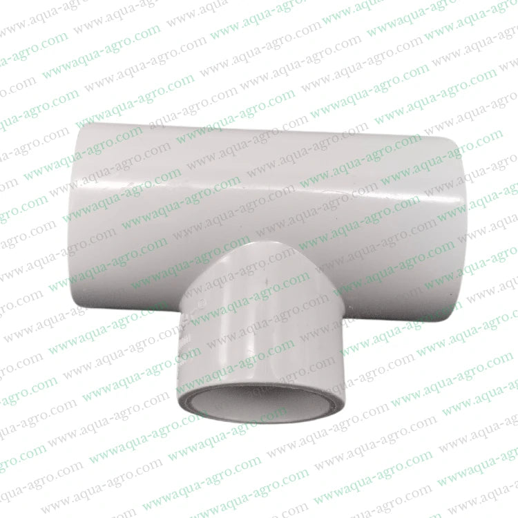 PVC reducing tee 1-inch,32mm x 25mm PVC reducing tee,Finolex pipe accessories,Moulded PVC reducing tee 10kg,Finolex 10kg/cm² pipe fittings