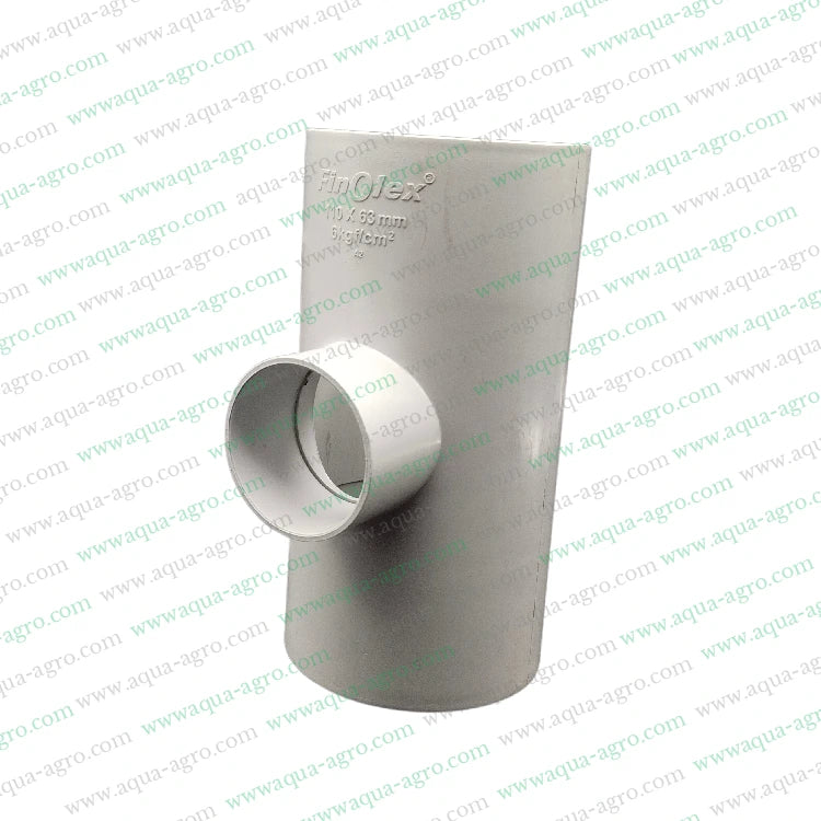 4 Inch PVC Reducing Tee,110mm x 63mm Pipe Fittings,PVC Fittings for Plumbing,Moulded PVC Tee Fitting,Finolex Reducing Tee