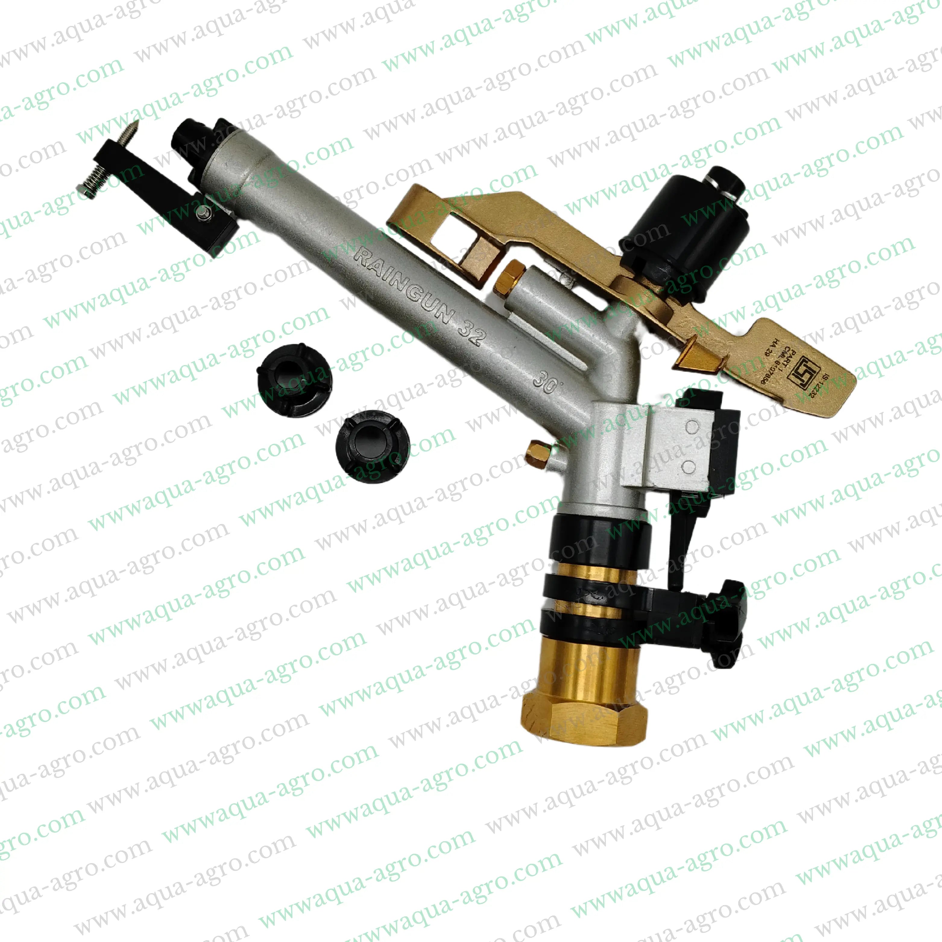 Jalpari RG-32 rain gun sprinkler featuring adjustable settings and components for irrigation systems.