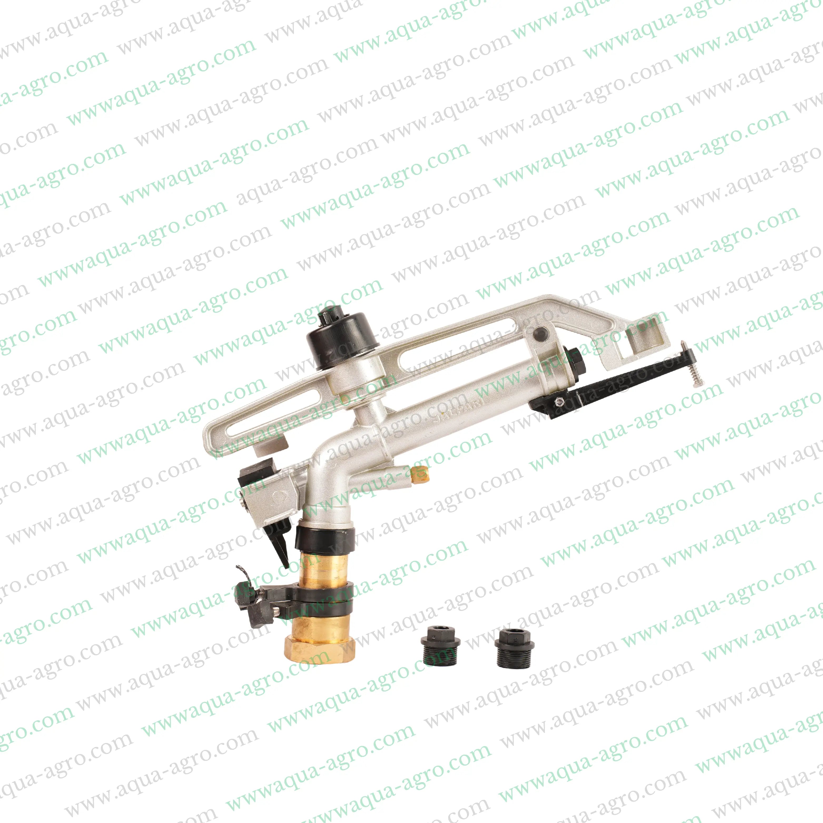 Jalpari Adjustable Sprinkler - Rain Gun RG-38 with brass spindle, designed for long-range irrigation, covering 60-90 feet.