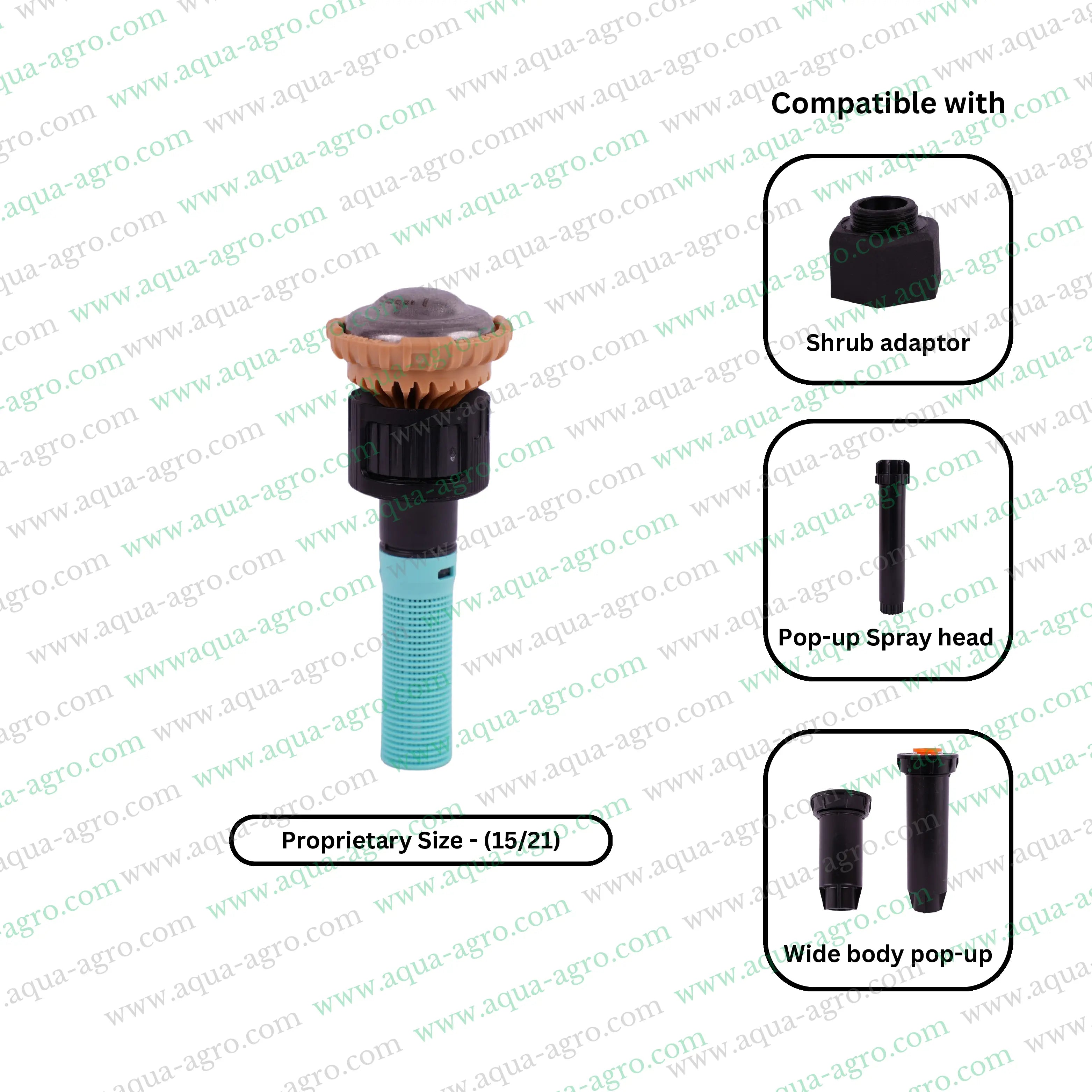 Pop-Up Sprinkler Nozzle,Rotary Spray Nozzle,Adjustable Sprinkler Nozzle,Irrigation System Nozzle,Garden Sprinkler Nozzle,15 ft Radius Nozzle,270 Degree Spray Nozzle