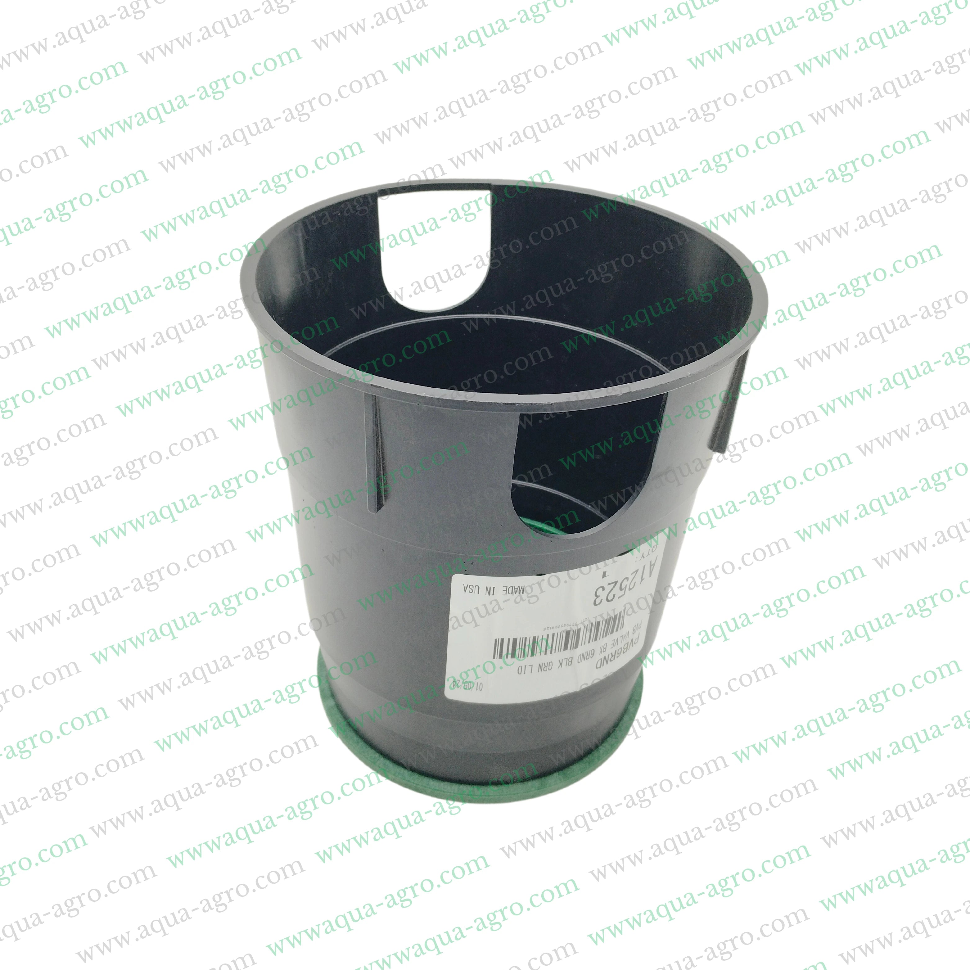 RAIN BIRD - Valve Box - Plastic - 6 Inch - Round - Corrugated box with green lid - PVB Series - PVB6RND