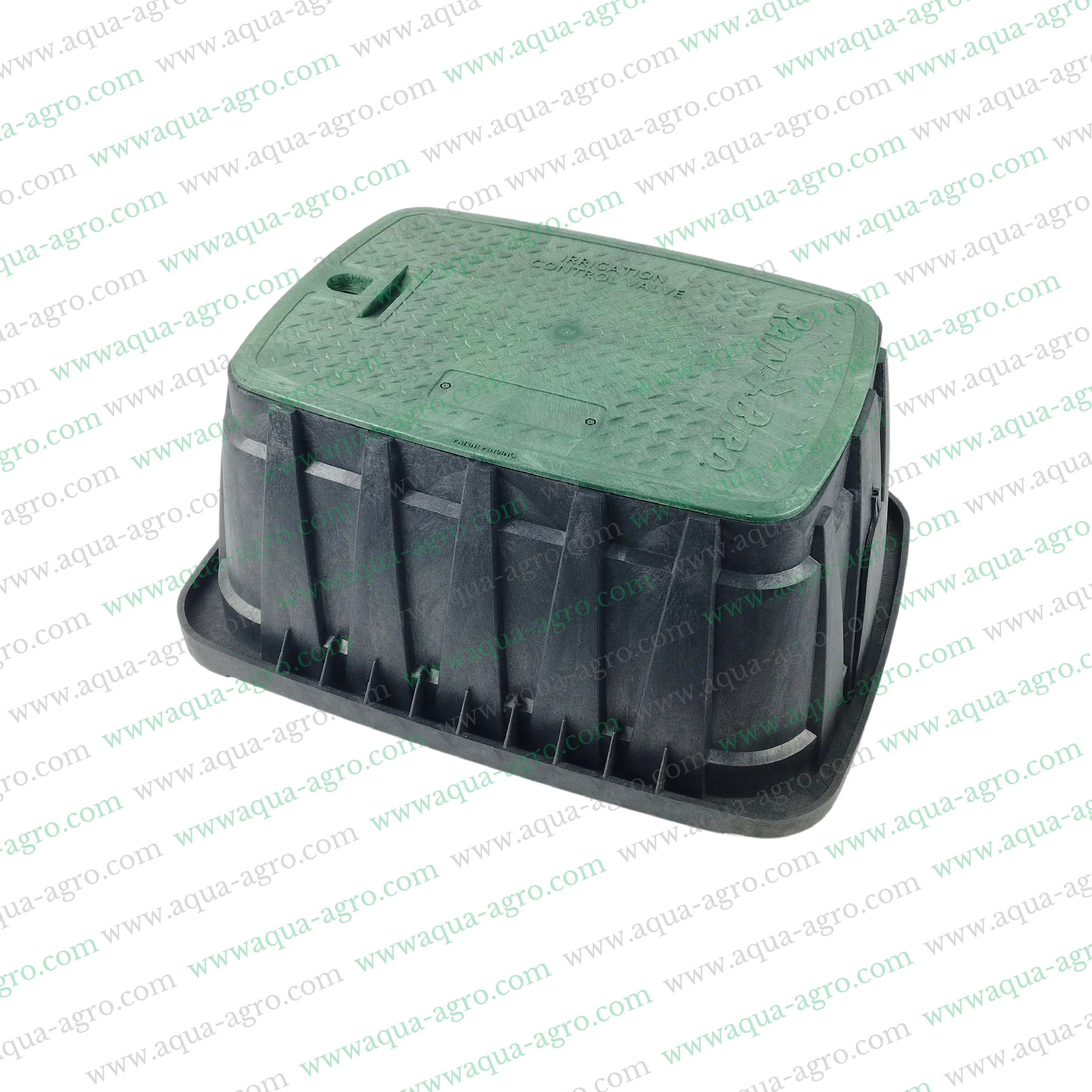 RAIN BIRD - Valve Box - Plastic - Jumbo - Rectangular - Corrugated box with green lid - VB Series - VBJMB