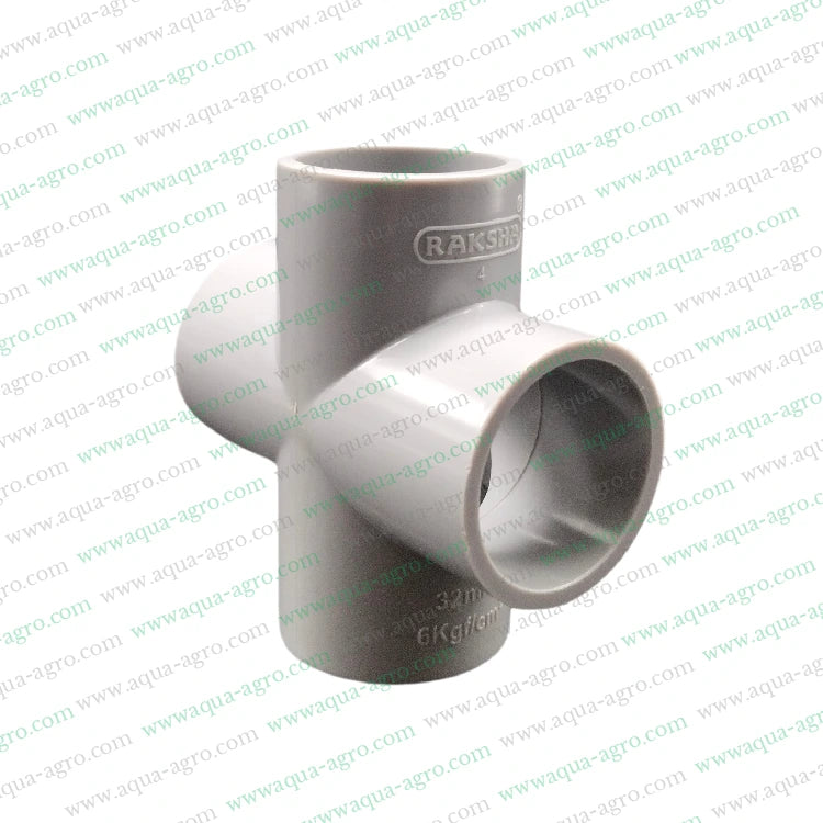 Raksha PVC pipe accessories,PVC pipe fittings,Equal cross tee 4 way,1 inch PVC pipe fitting,32mm PVC pipe fitting