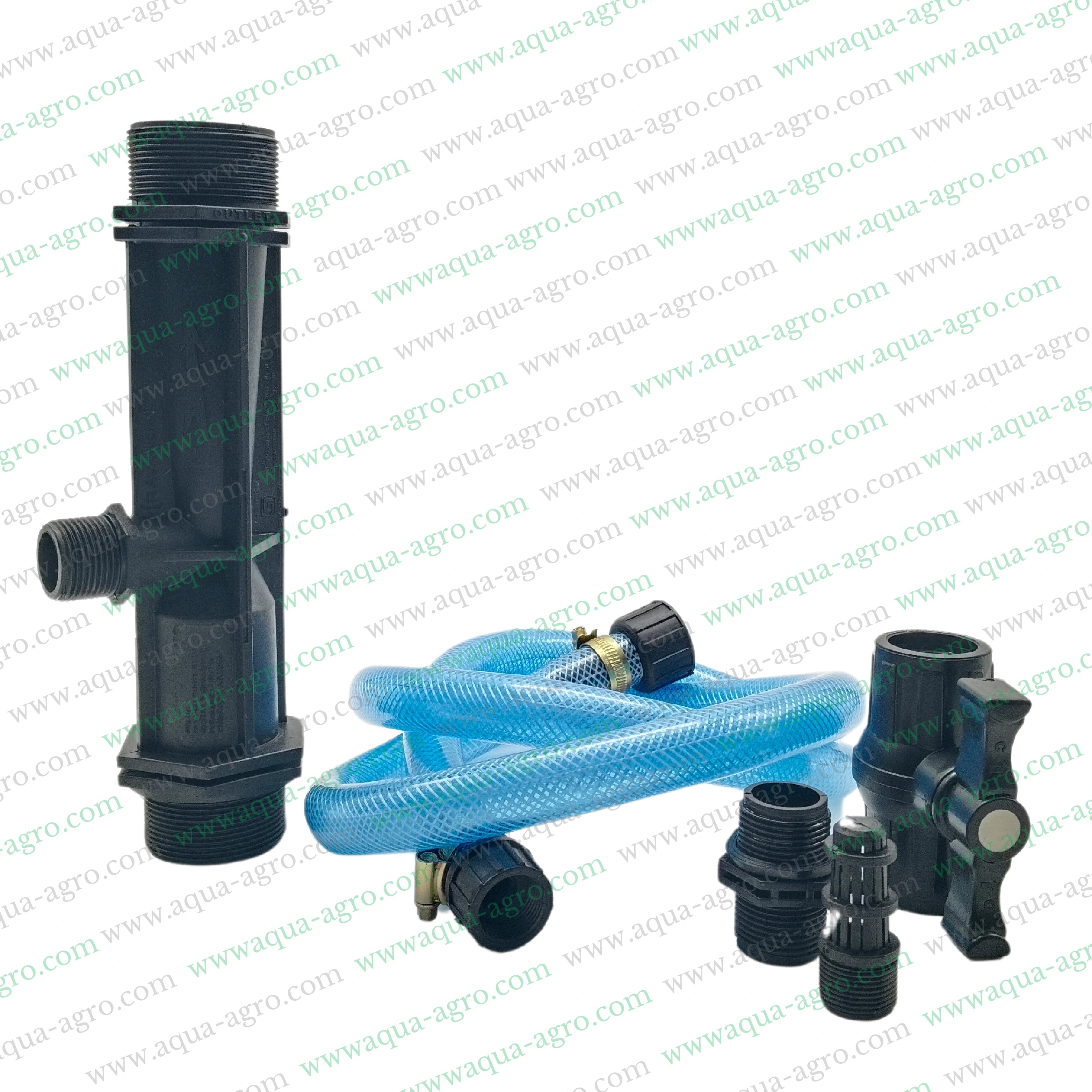 RAVANDS - Fertilizer Injecor - Venturi - 2 Inch (63mm) - SPRINTER - Black Colour - with suction port assembly - RAV-VEN-63-SPR