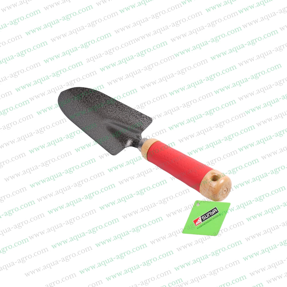 SUNYA (TAIWAN) - Garden hand tools - wooden handle with rubberised grip - premium quality metal - Trowel / Scoop (big) - 710117