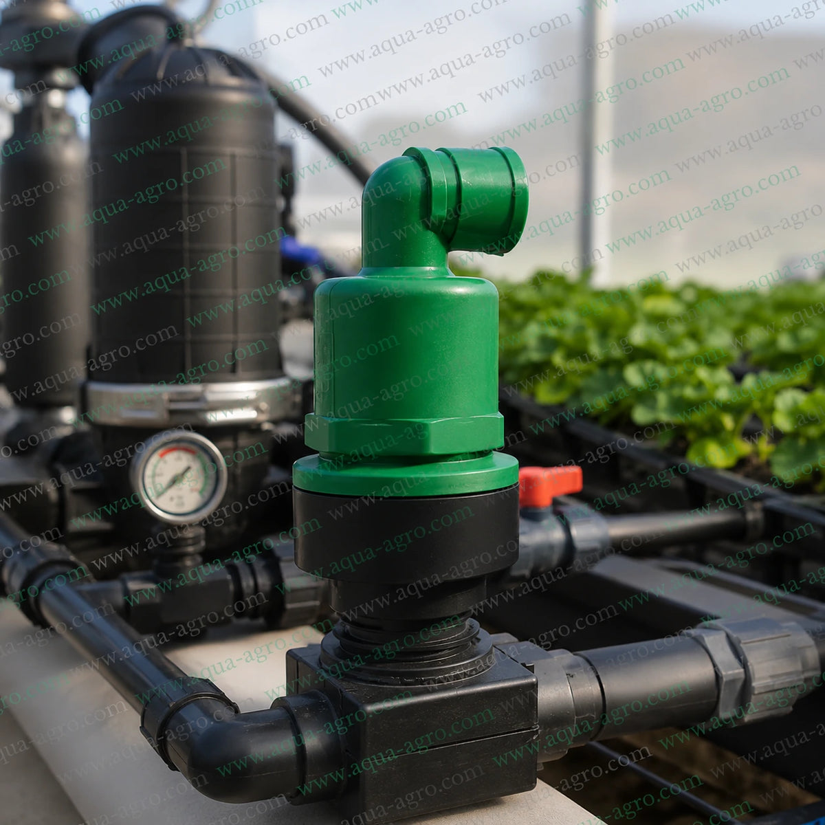 Aqua-Agro Plastic Air Release Valve Installed In Irrigation System For Air And Vacuum Relief And Pipeline Protection
