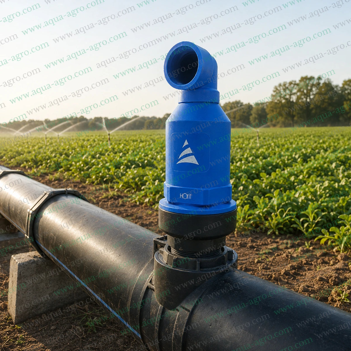 Automat HT-90 P 2 Inch 63mm Male Threaded Air Release Valve Installed On Agricultural Irrigation Pipeline