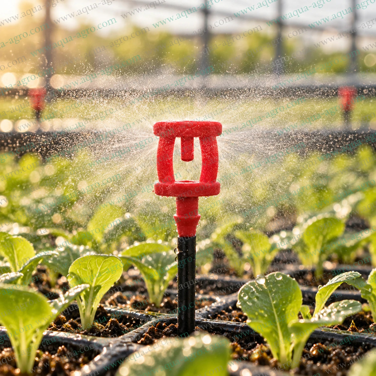 AQUA AGRO K Mist Red Micro Sprayer Providing 360 Degree Fine Water Mist Irrigation for Vegetable Plants in Nursery Garden and Agricultural Fields
