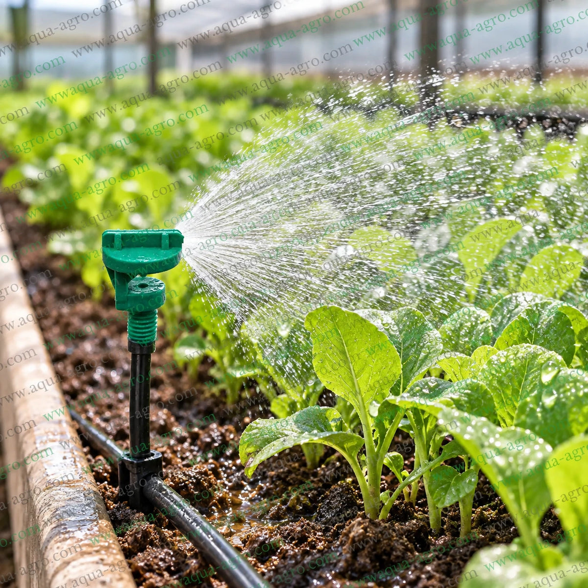 AQUA AGRO Lite PG 180 Green Micro Sprayer Providing 180 Degree Half Circle Water Spray for Vegetable Crops Nursery Plants and Garden Irrigation