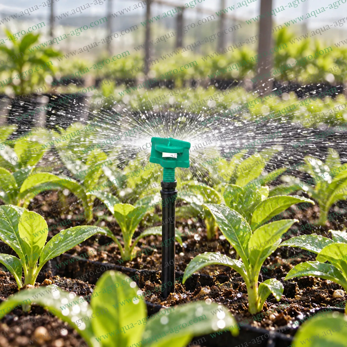 AQUA AGRO Lite PG 360 Micro Sprayer Green Colour Providing Full Circle 360 Degree Water Spray for Nursery Plants Vegetable Crops and Garden Irrigation