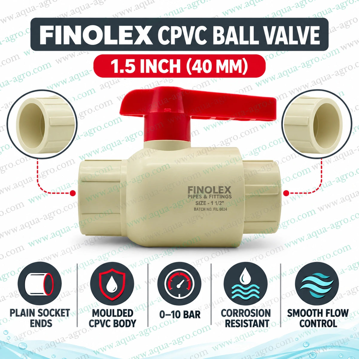 Cpvc Ball Valve,Cpvc Ball Valve 1.5 Inch,Ball Valve Plain End,Cpvc Ball Valve 40mm,Moulded Cpvc Body,