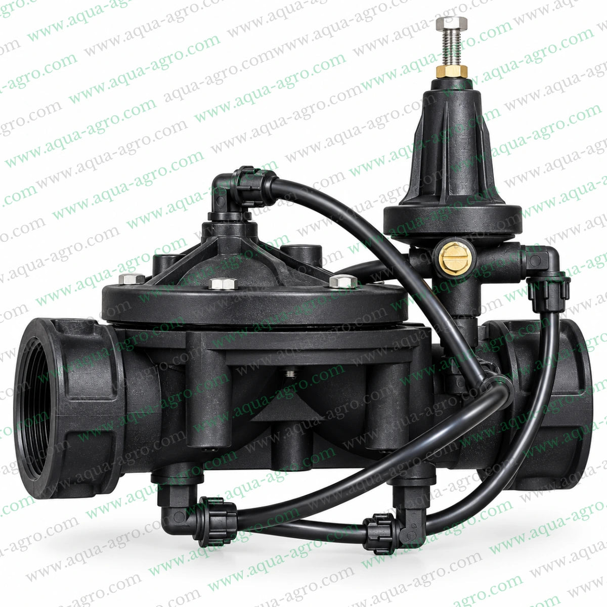 Agricultural Irrigation Installation
LAURITZ KNUDSEN 2 inch automatic pressure relief valve installed on agricultural irrigation pipeline with hydraulic pilot control for excess water pressure protection