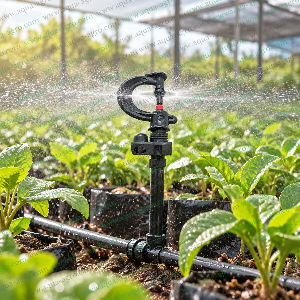 SUJAY S-Mist 25 LPH Full Circle Micro Sprinkler with 360 Degree Rotating Water Spray for Greenhouse Nursery Plants and Agricultural Irrigation