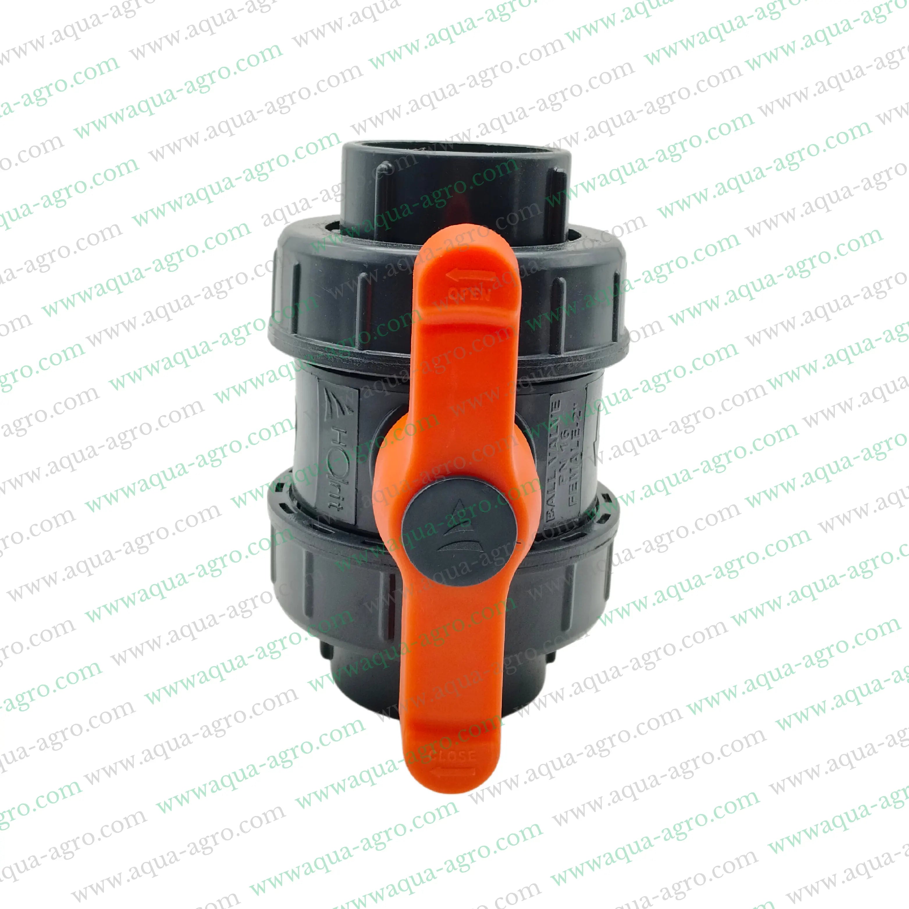 Automat PVC ball valve,Double union PVC valve 2 inch,63mm threaded ball valve,PVC double union valve,FXF HT 66 FF valve



