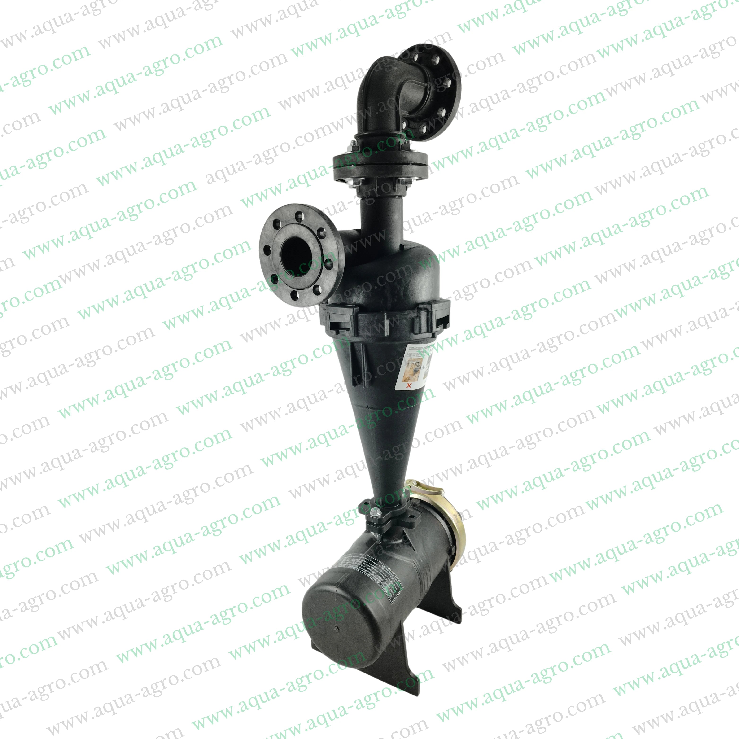 AUTOMAT - Filter - Hydrocyclone - 2.5 Inch (75mm) - Flanged End - 40 (m3-Hr) - Regular Plastic Body withTop Elbow - (HT-145FE)