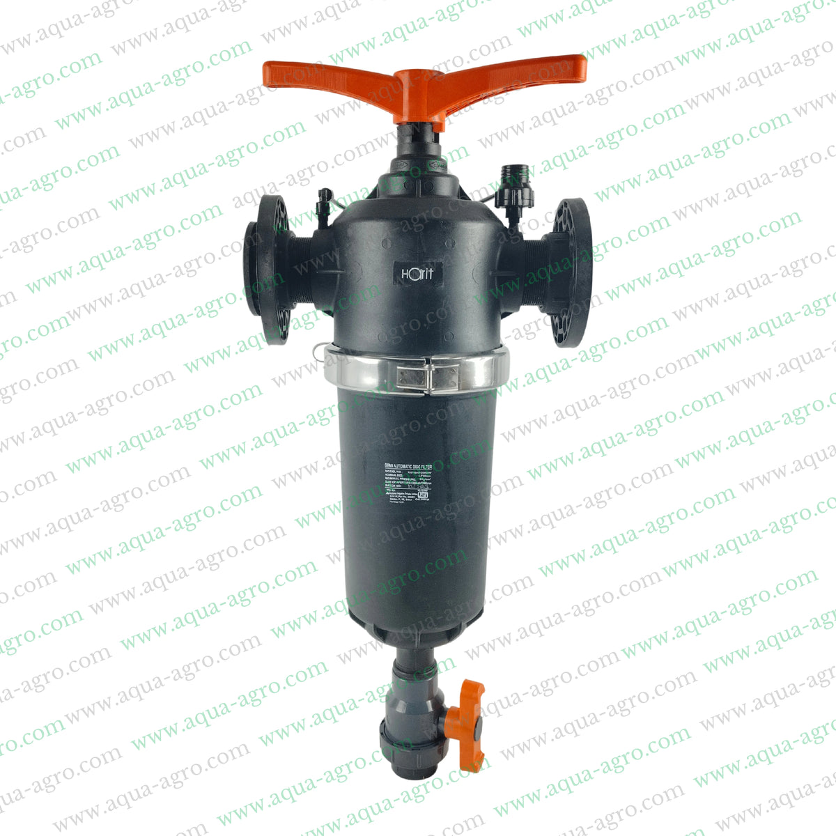AUTOMAT - Filter - Semi - Automatic - Disc - 2.5 Inch (75mm) - Flanged End - (M-Thd) - T-Type - 30 (m3-Hr) - Regular Plastic Body - (HT-135-TSA)