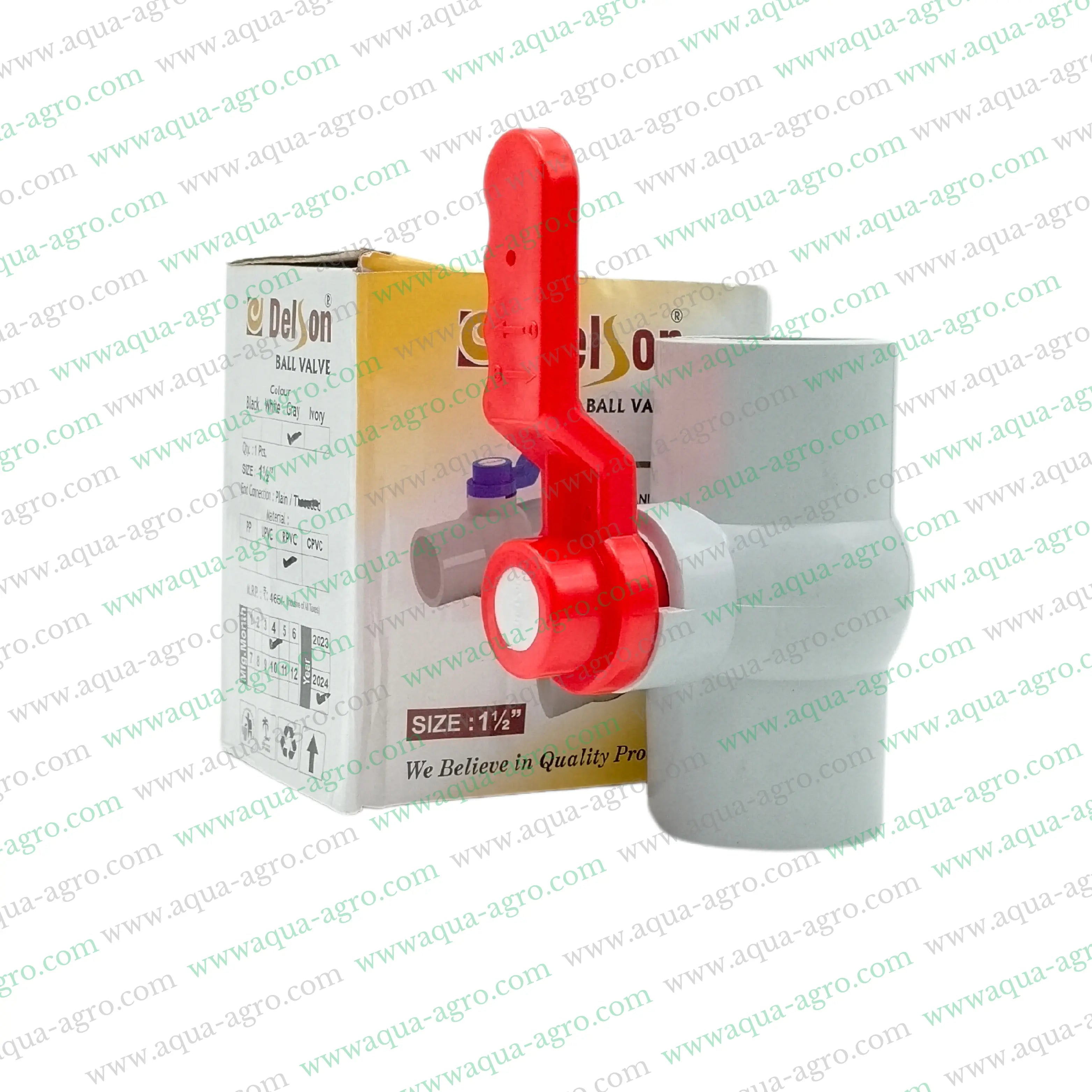 Delson PVC valve,PVC ball valve 50mm,Plastic ball valve 1.5 inch,Moulded ball valve for irrigation,Plain end socket PVC valve