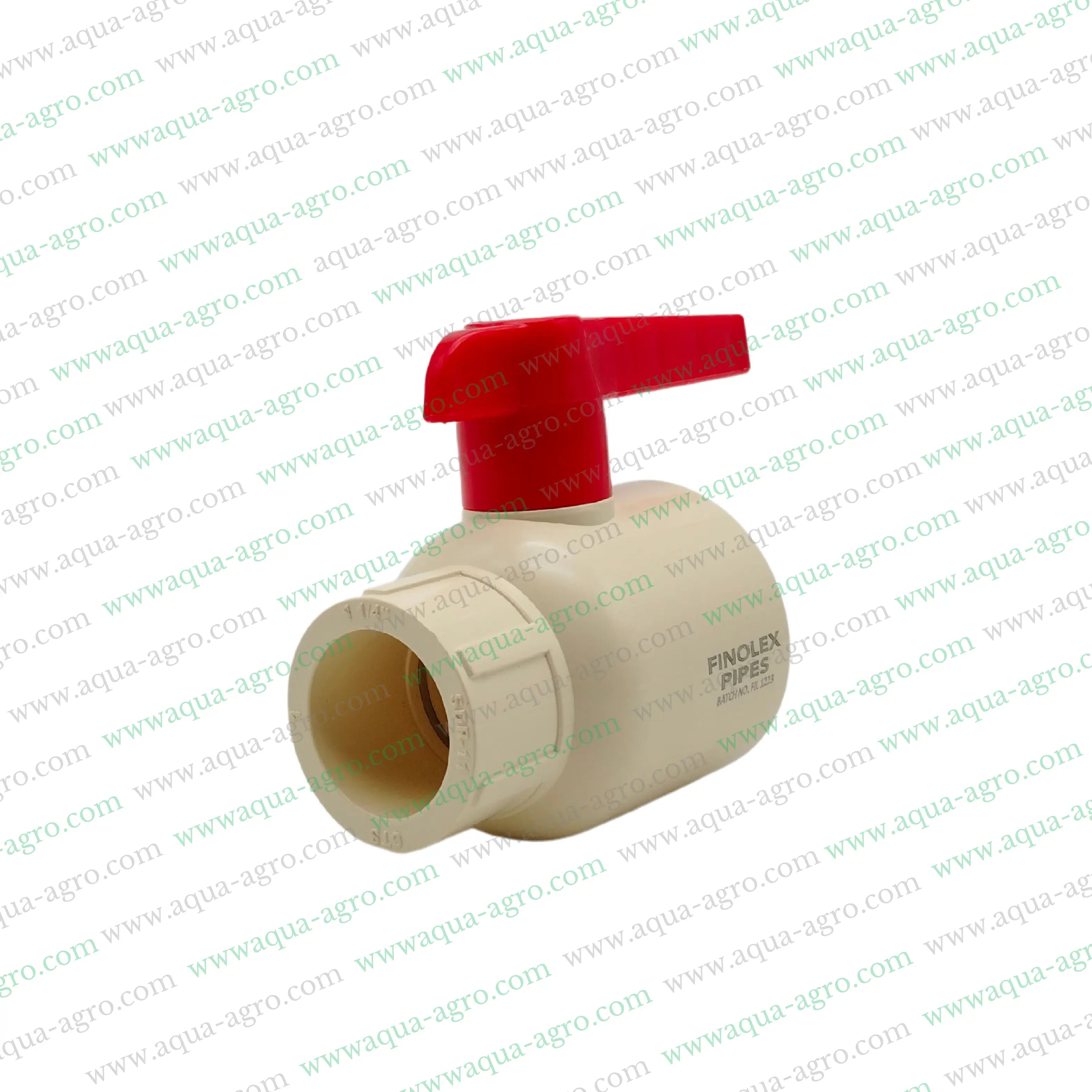 Finolex CPVC Ball Valve,1.25 inch CPVC Ball Valve,Plastic CPVC Ball Valve,Moulded Ball Valve,Plain End Socket Ball Valve,High-Pressure CPVC Valve