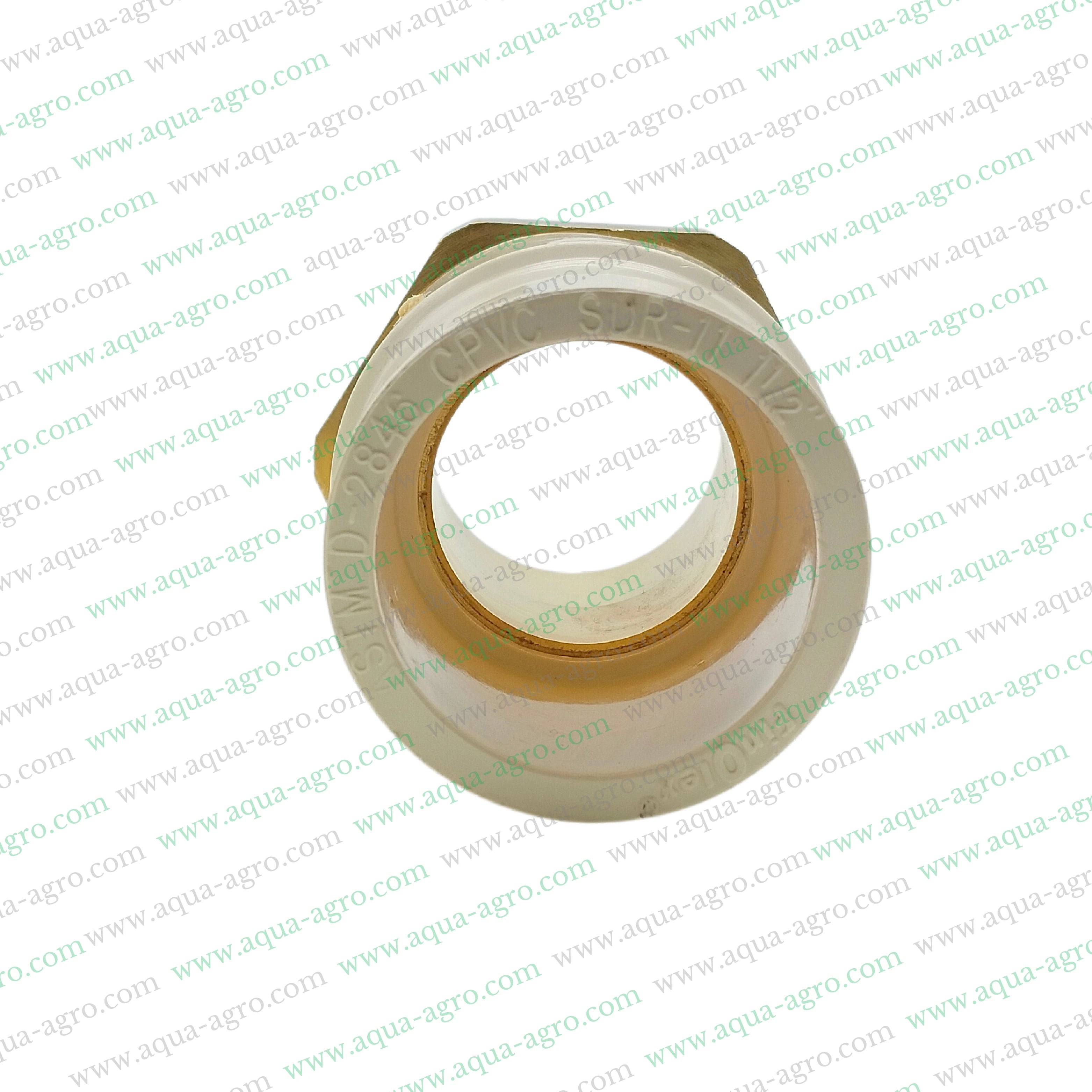 Finolex CPVC brass male threaded adapter 1.5 inch,CPVC MTA 40mm male adapter SDR 11,1.5 inch CPVC male threaded adapter MABT,Finolex CPVC MTA brass insert 40mm SDR 11