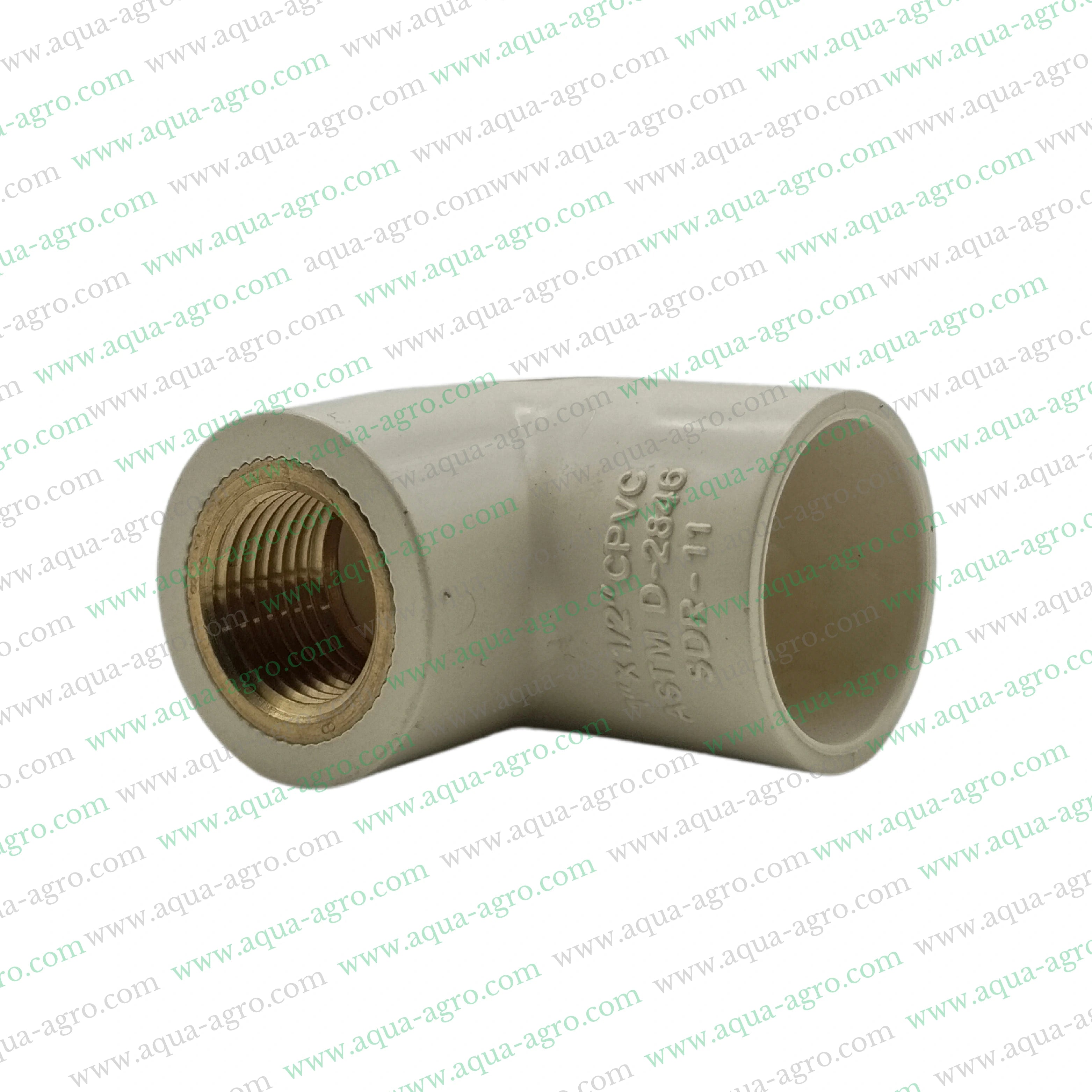 CPVC brass threaded reducing elbow 1 inch to 0.5 inch,CPVC brass threaded reducing elbow 25mm to 15mm,Finolex CPVC brass threaded reducing elbow,CPVC brass threaded reducing elbow SDR 11